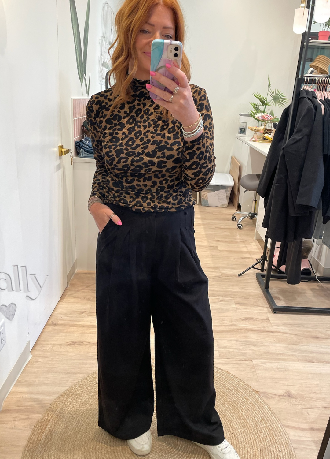 High Rise Wide Leg Trousers