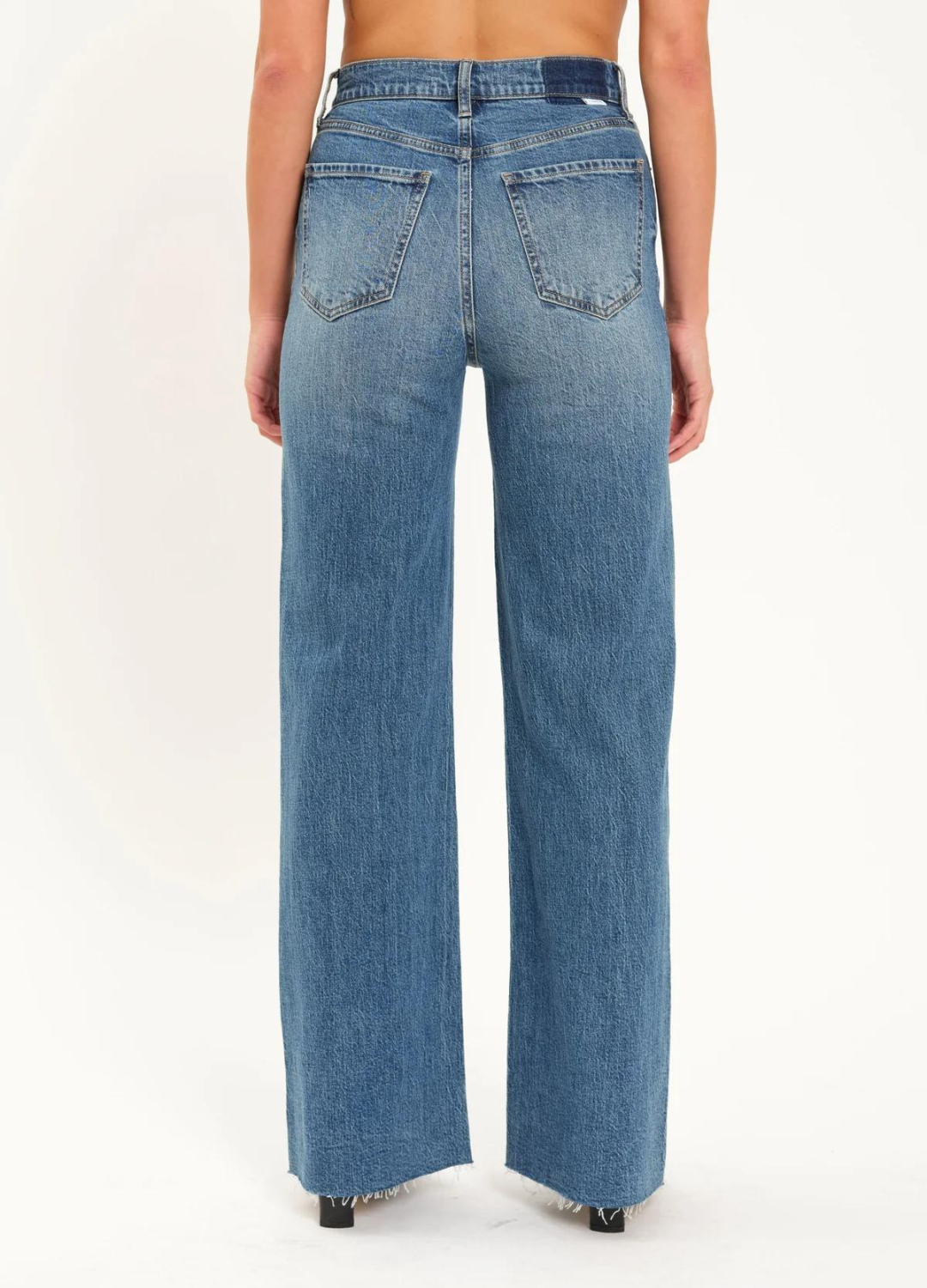 Far Out High Rise Wide Leg Jean in Stunner