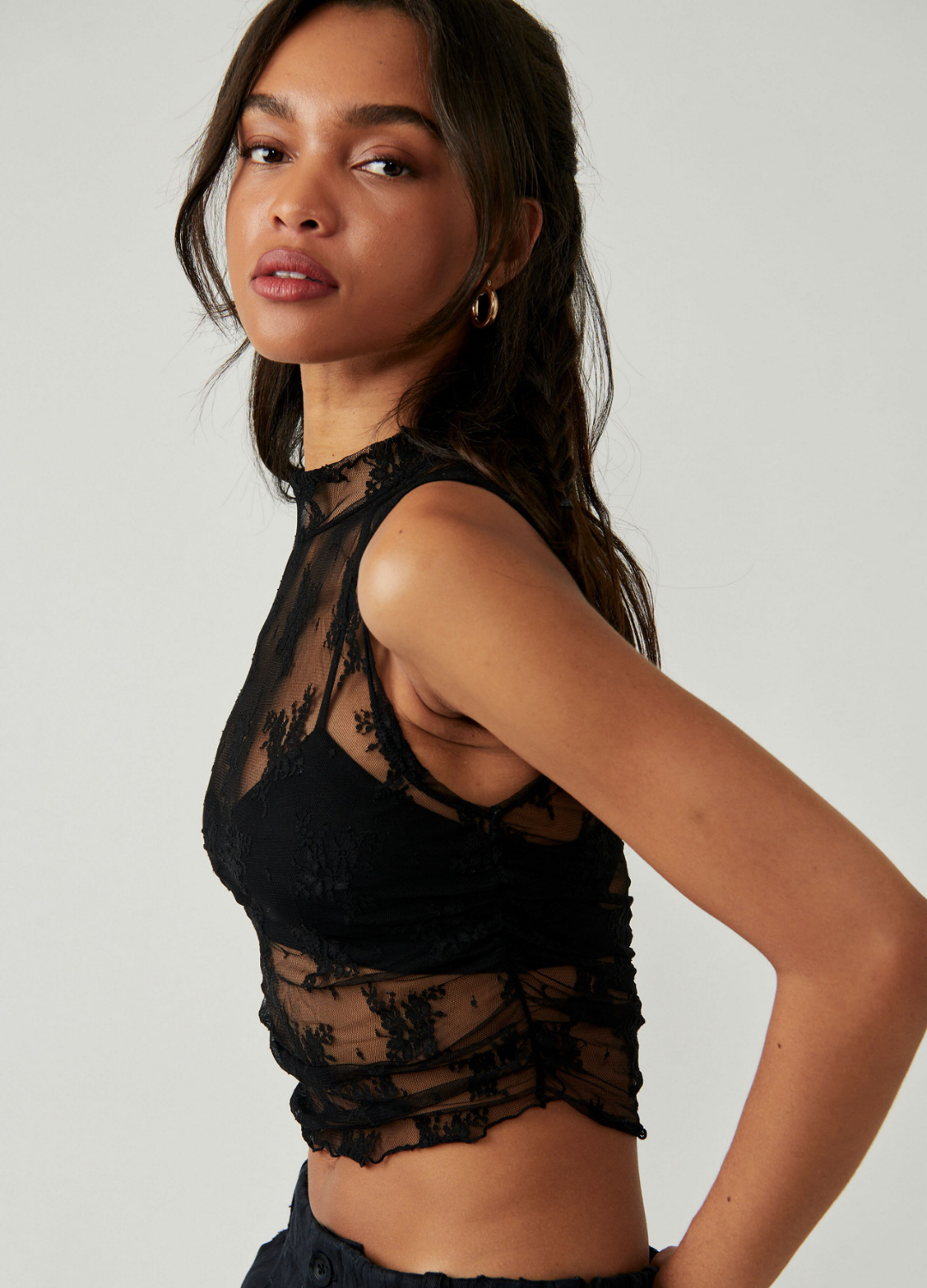 Nice Try Lace Sleeveless Top
