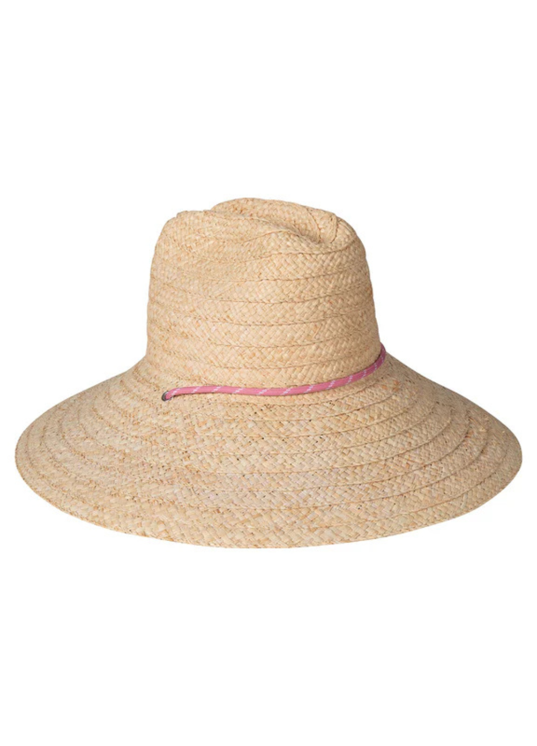 The Vista Hat - Raffia with Pink Chin Cord