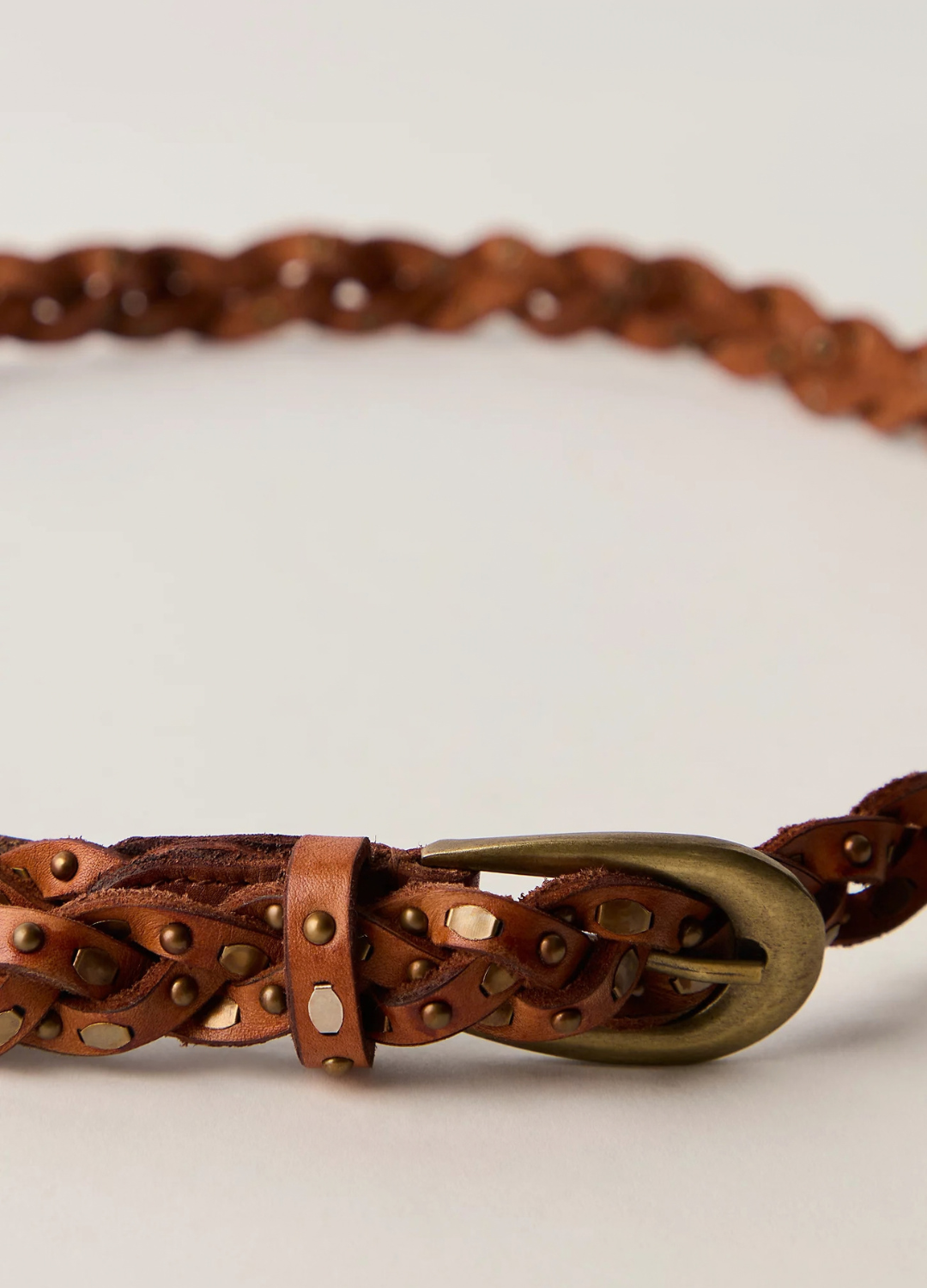 Sol Slim Stud Braided Belt