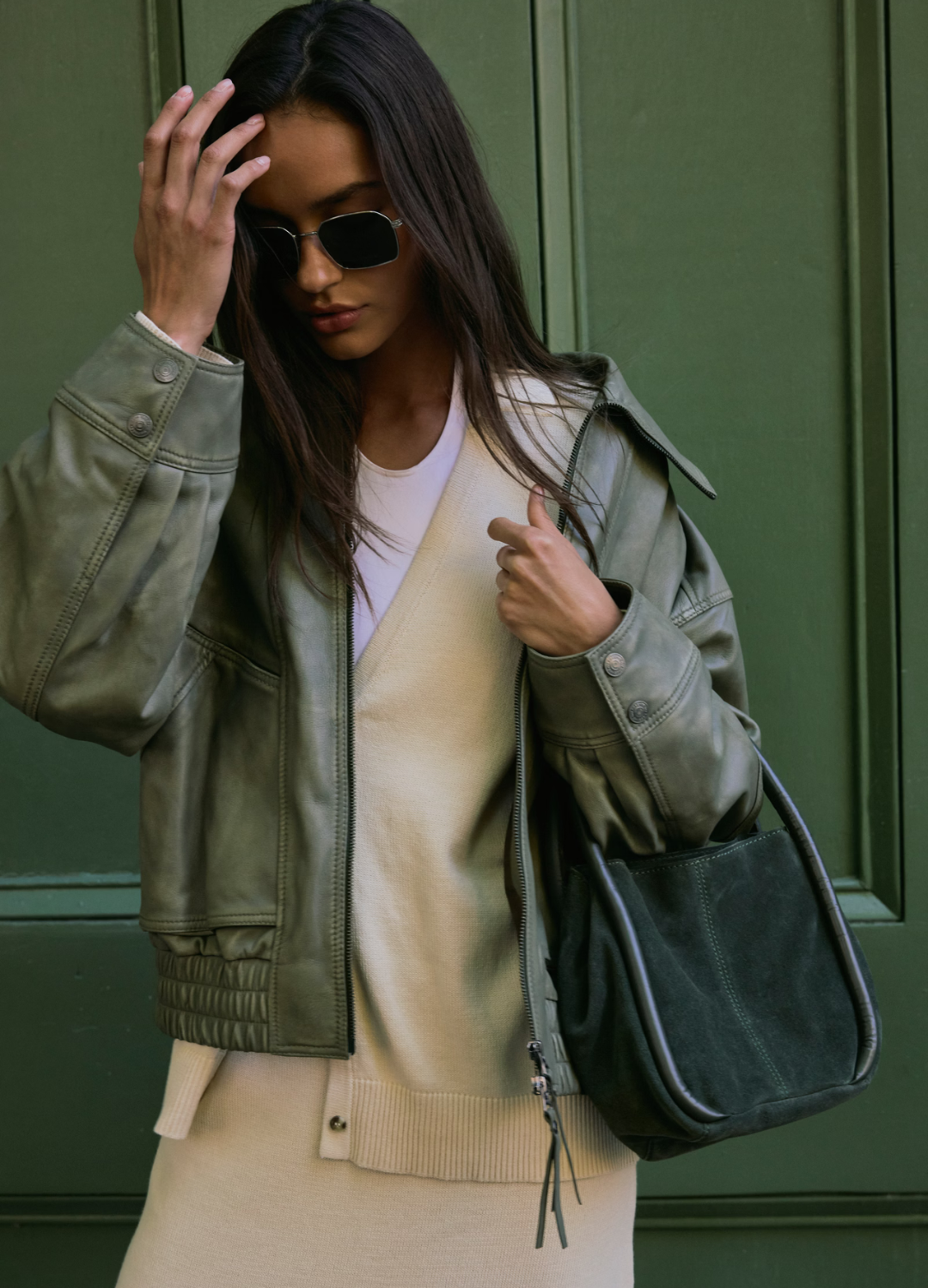Barlow Suede Bucket Bag