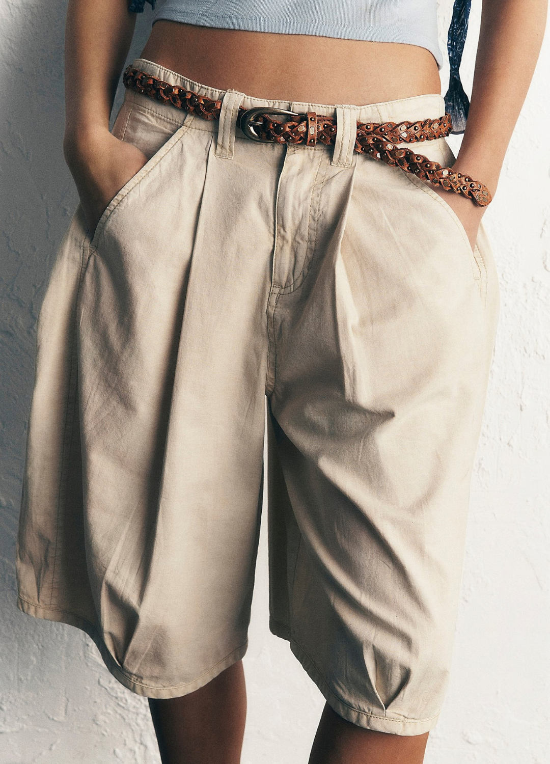 Sol Slim Stud Braided Belt