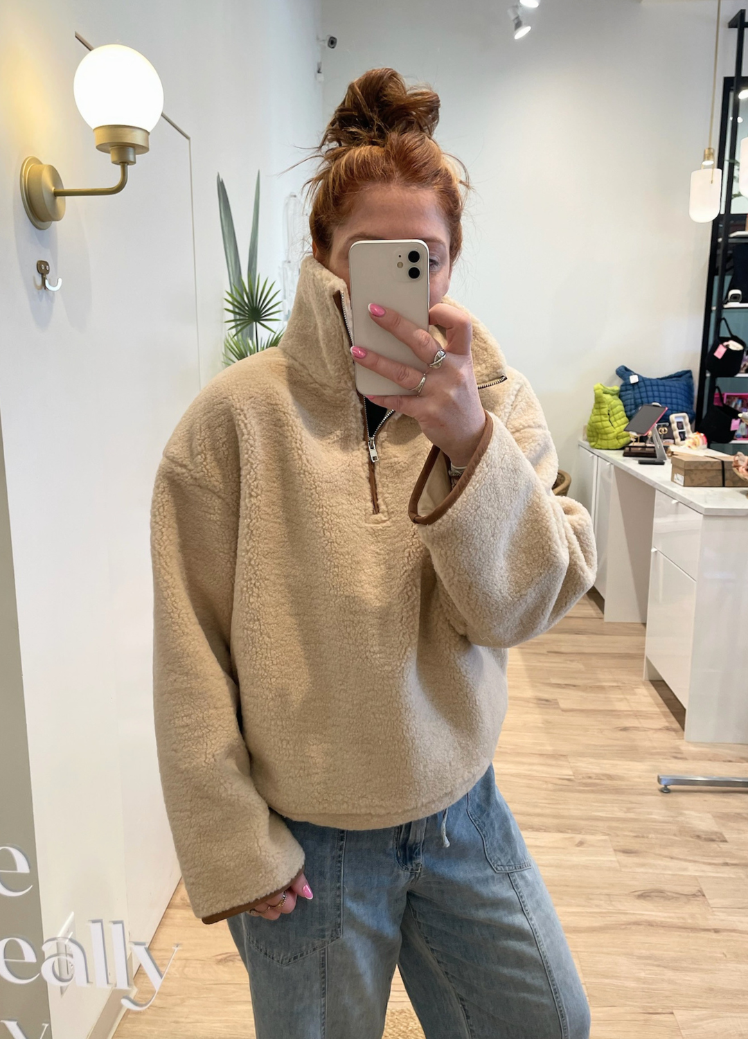 Half Zip Sherpa Jacket