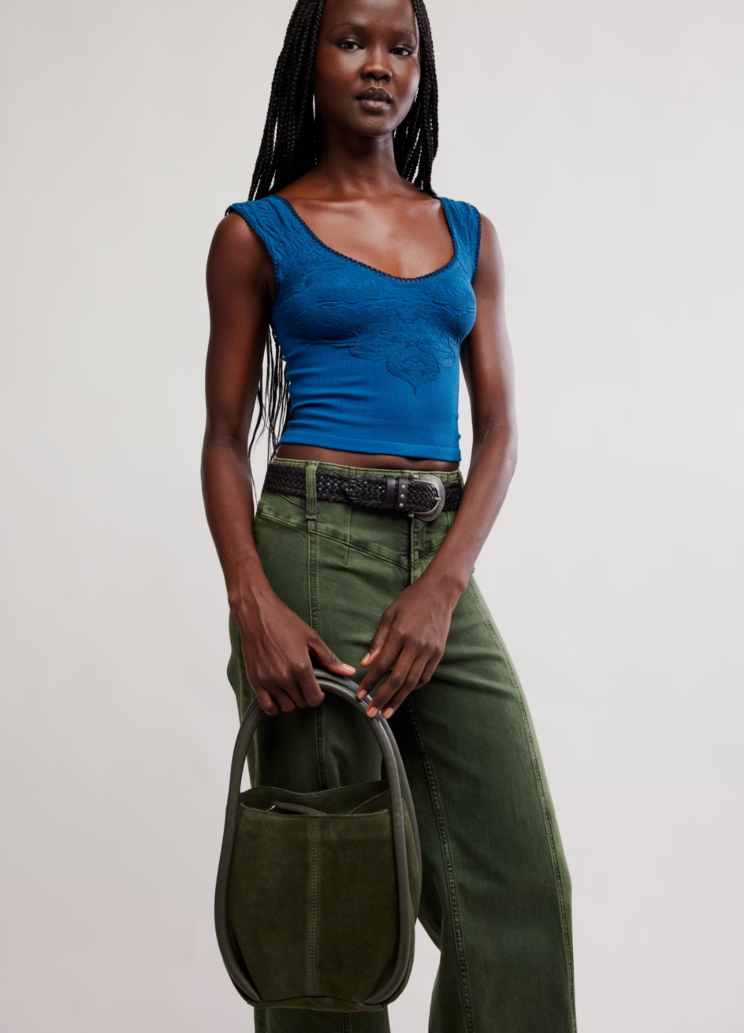 Barlow Suede Bucket Bag
