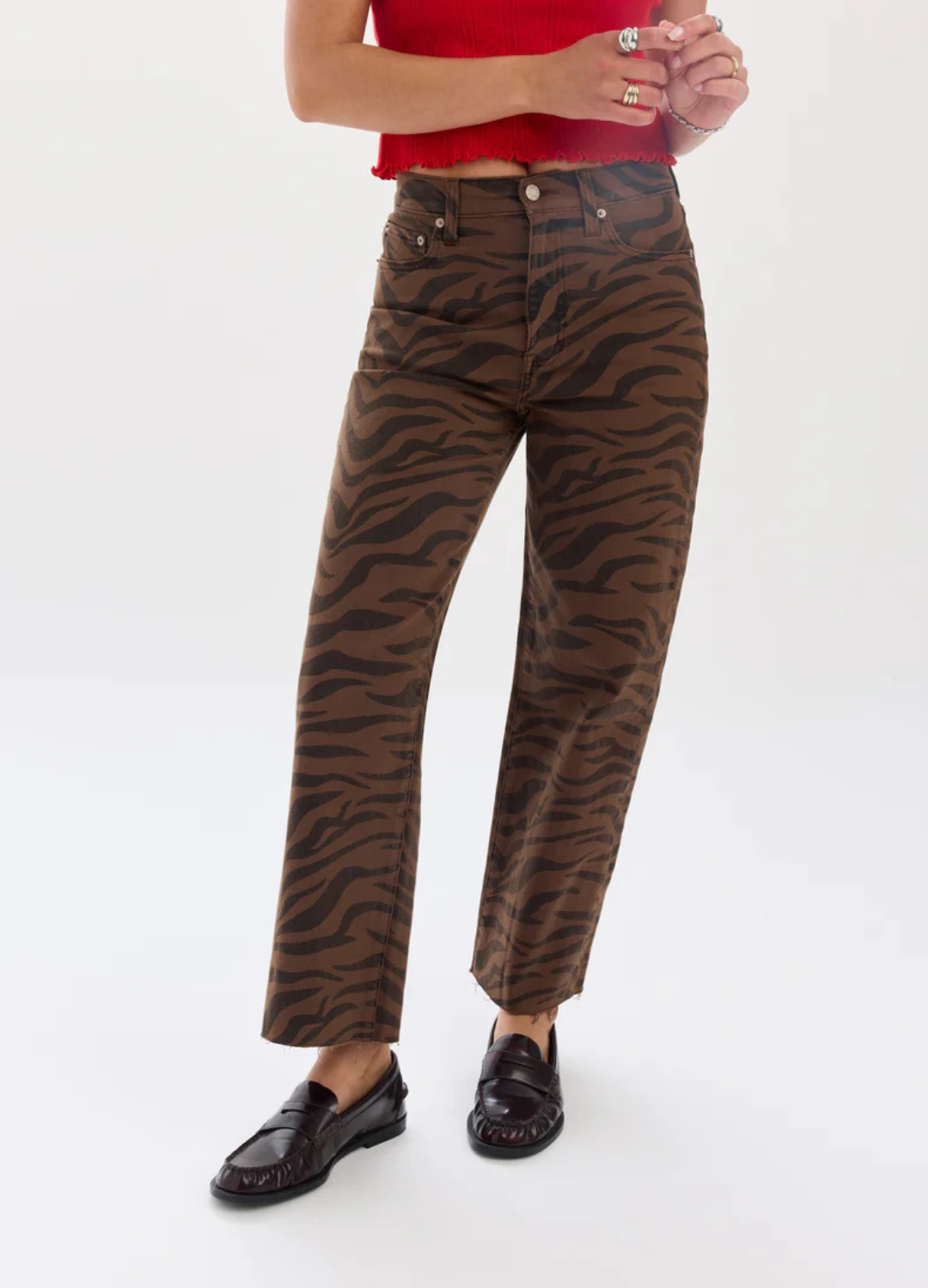 Pleaser Wide Leg Ankle in Desert Zebra