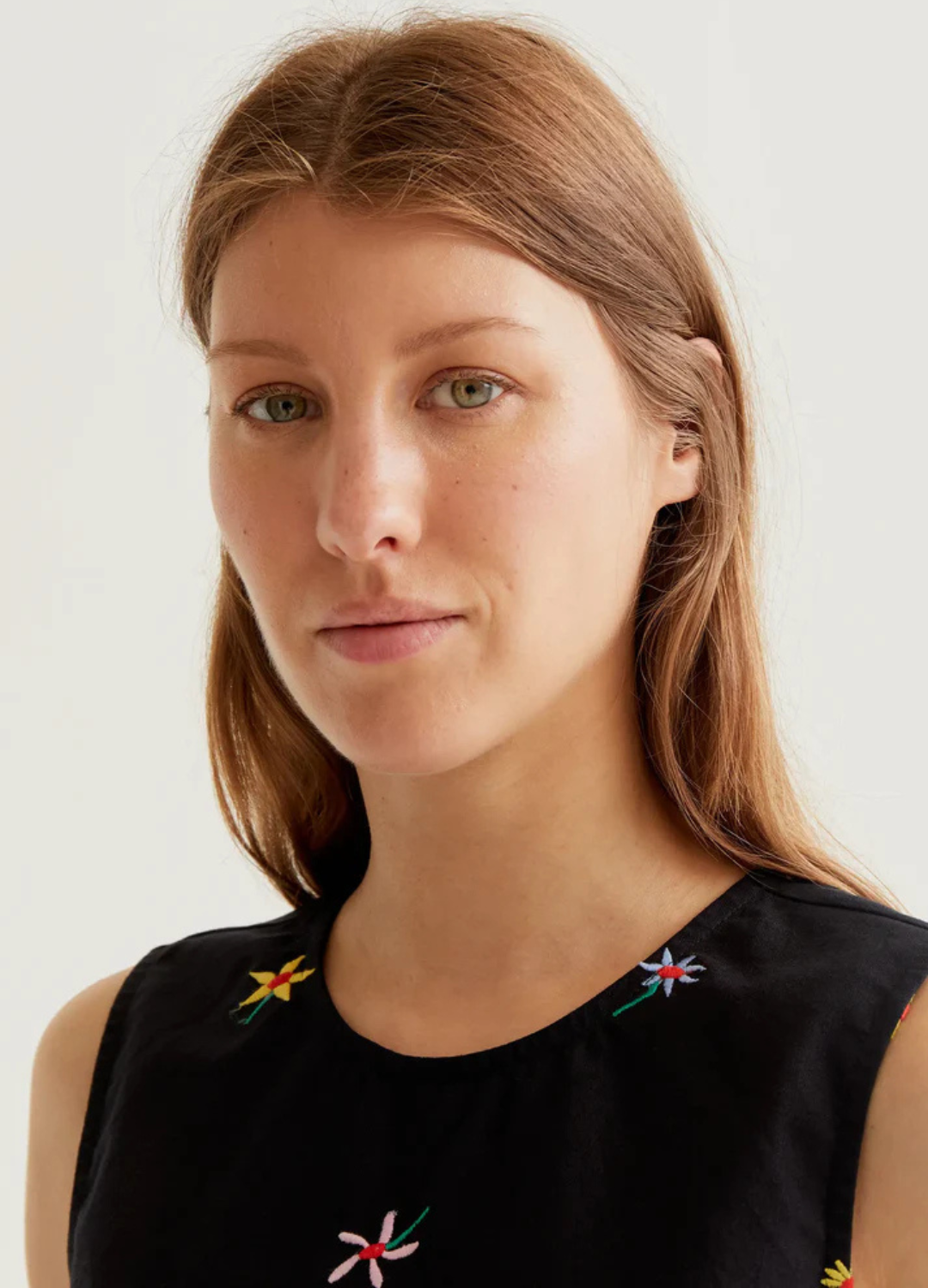 Gardener Flowers Print Sleeveless Top
