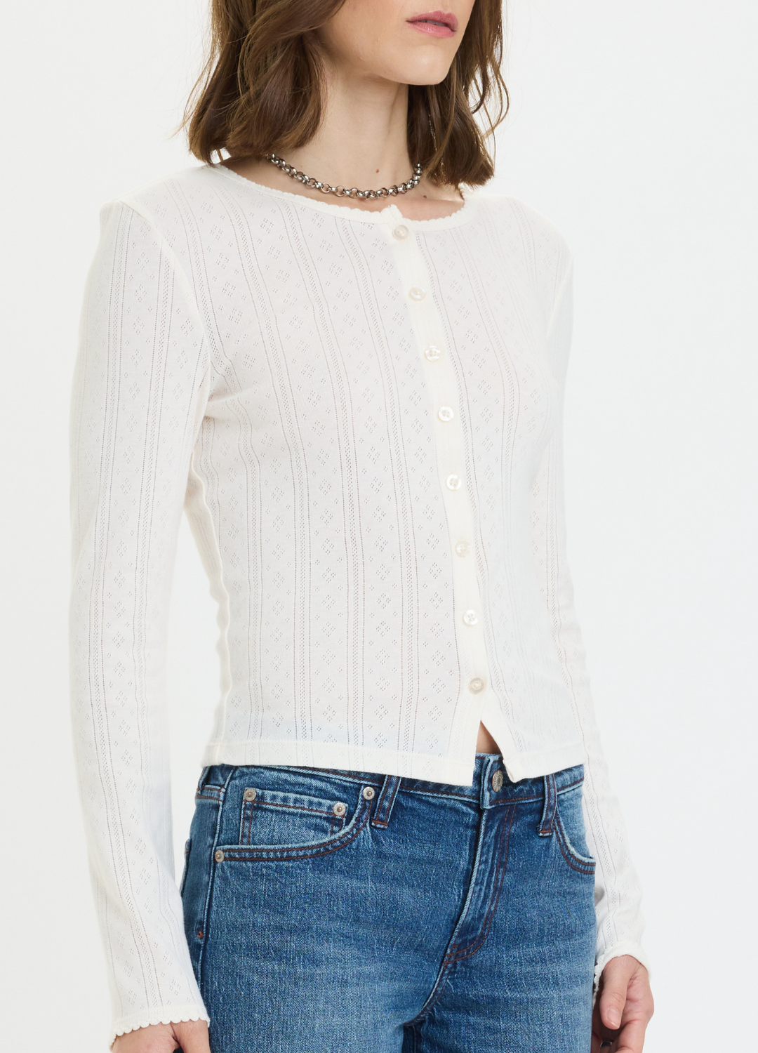 Stargazer Pointelle Long Sleeve Top