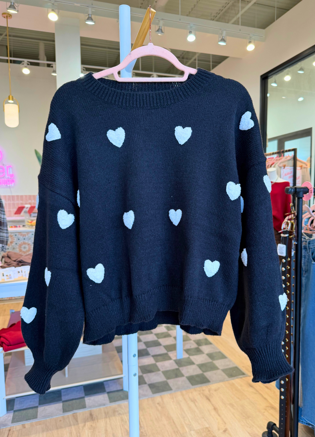 Natalie Knit Heart Sweater