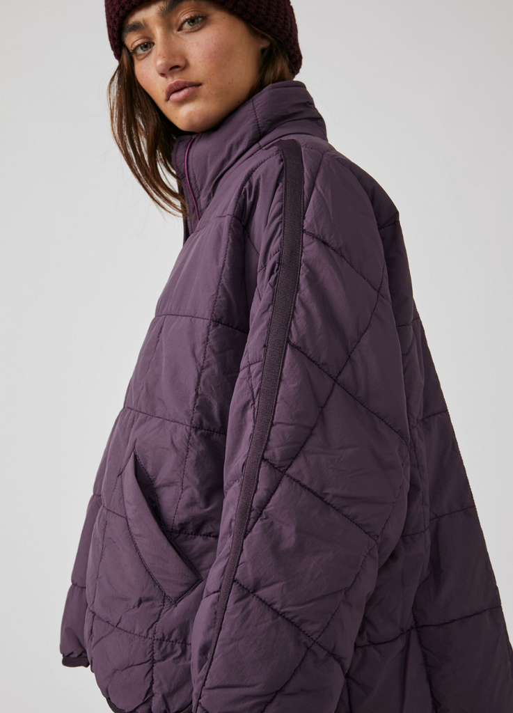 Pippa Packable Jacket // Blackberry