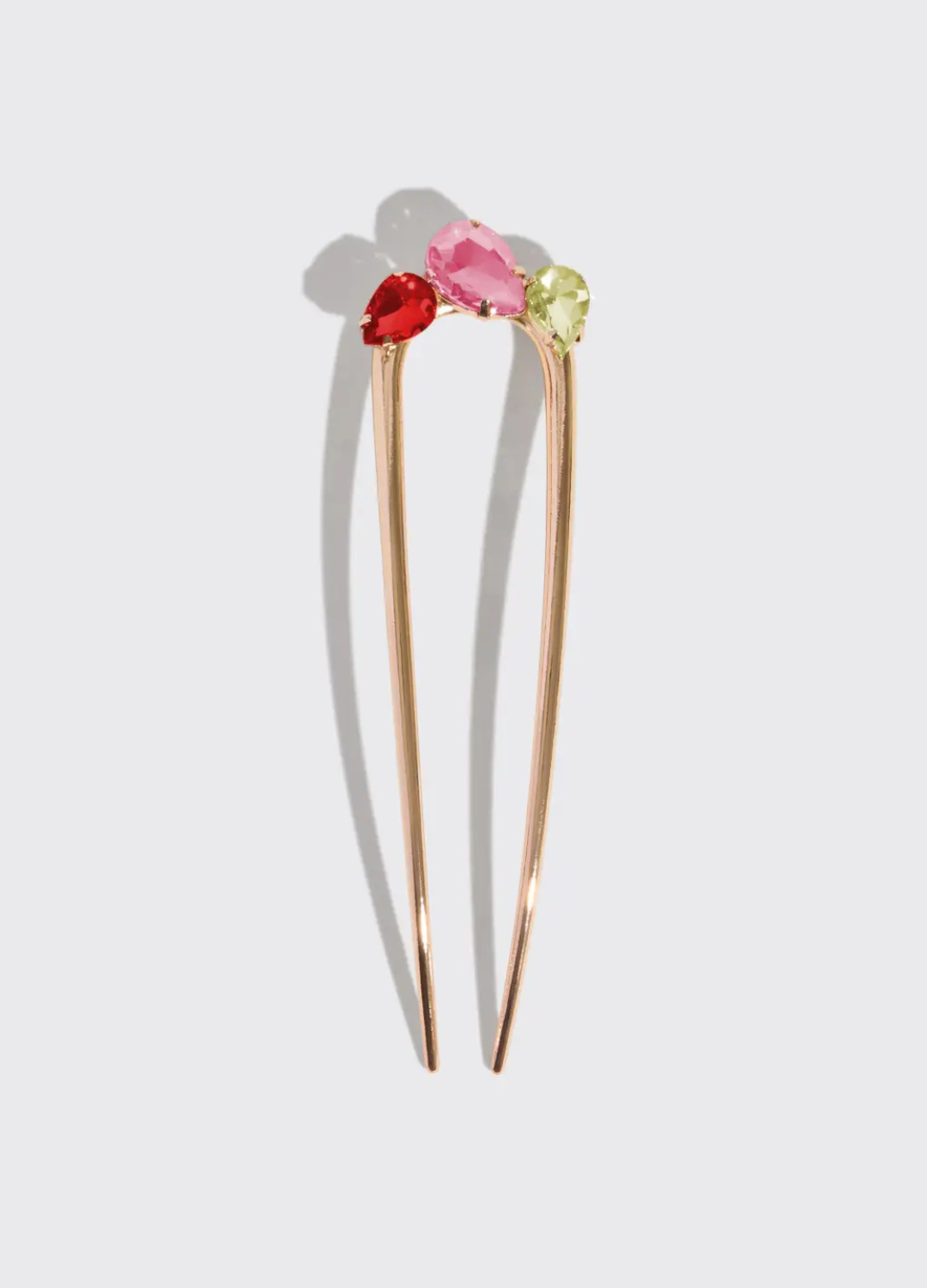 Holiday Gemstone French Hair Pin