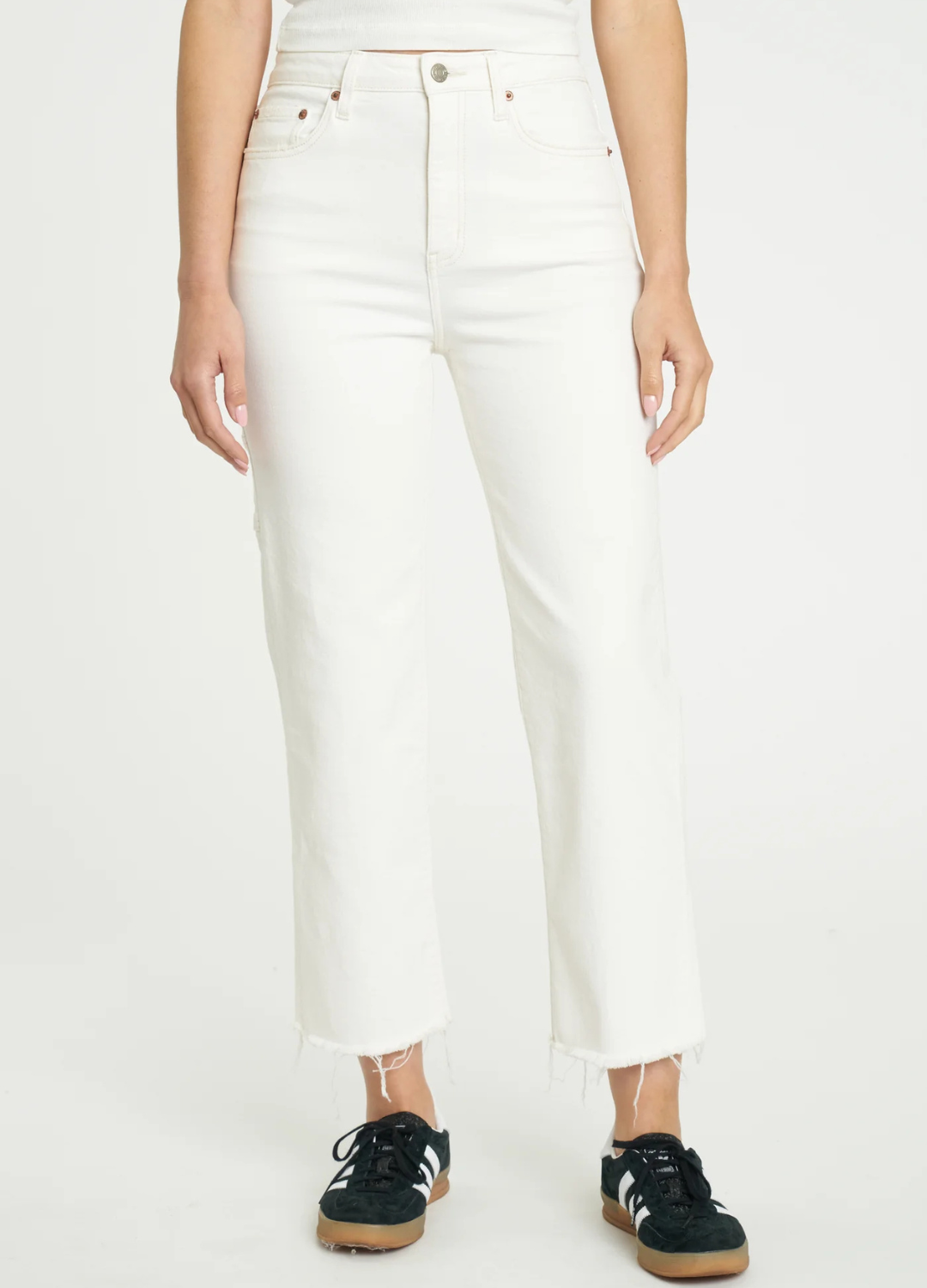 Sundaze High Rise Straight Leg Utility Crop Jean