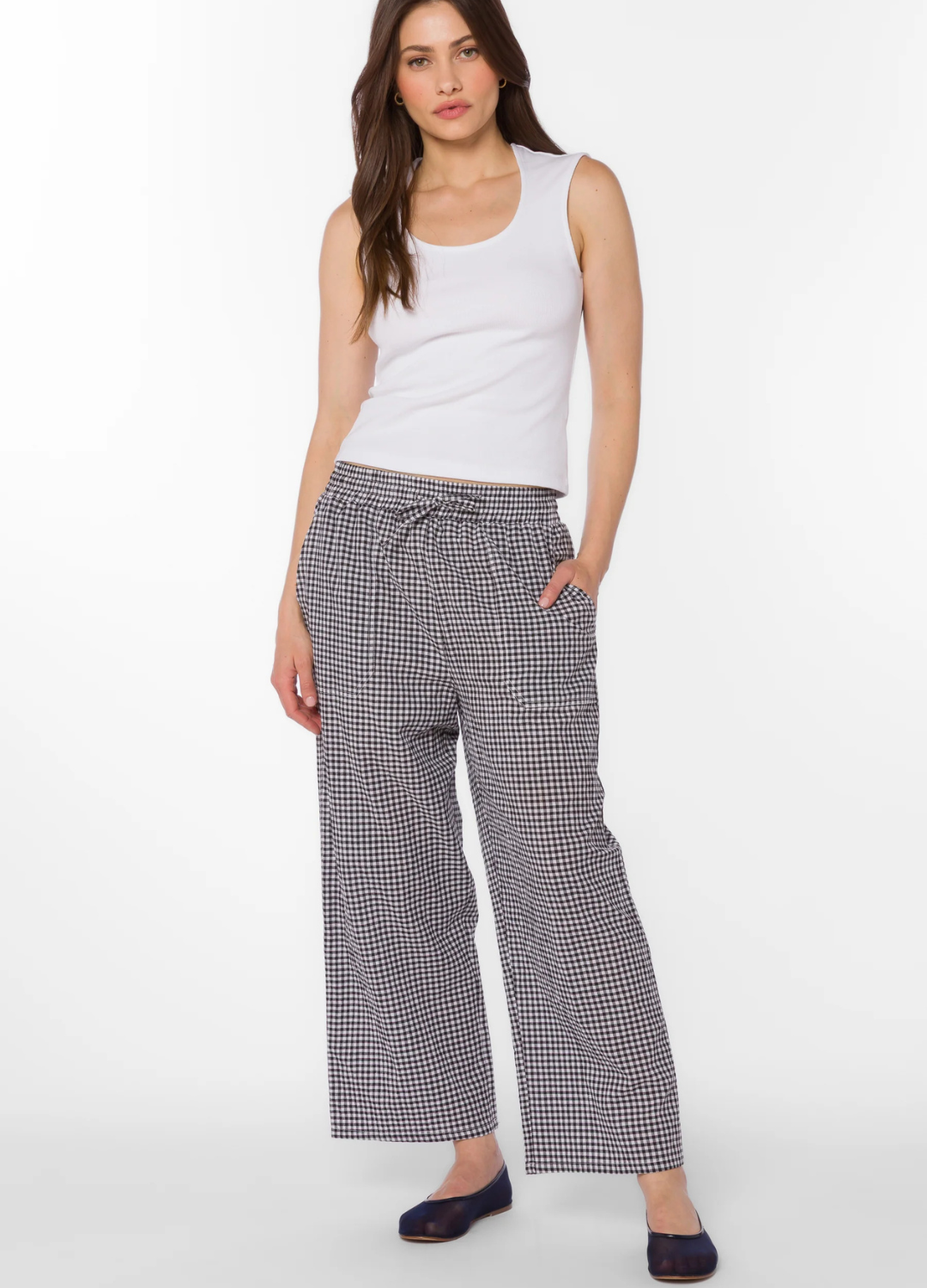 Allie Black Gingham Pants
