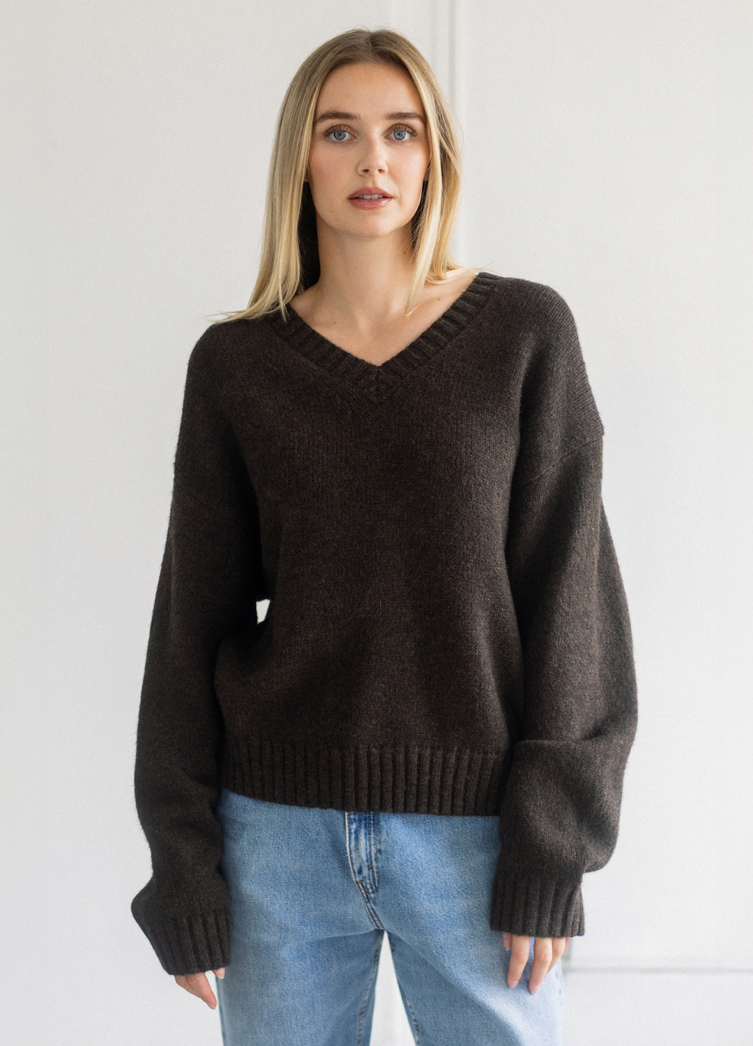 Knit V-Neck Sweater