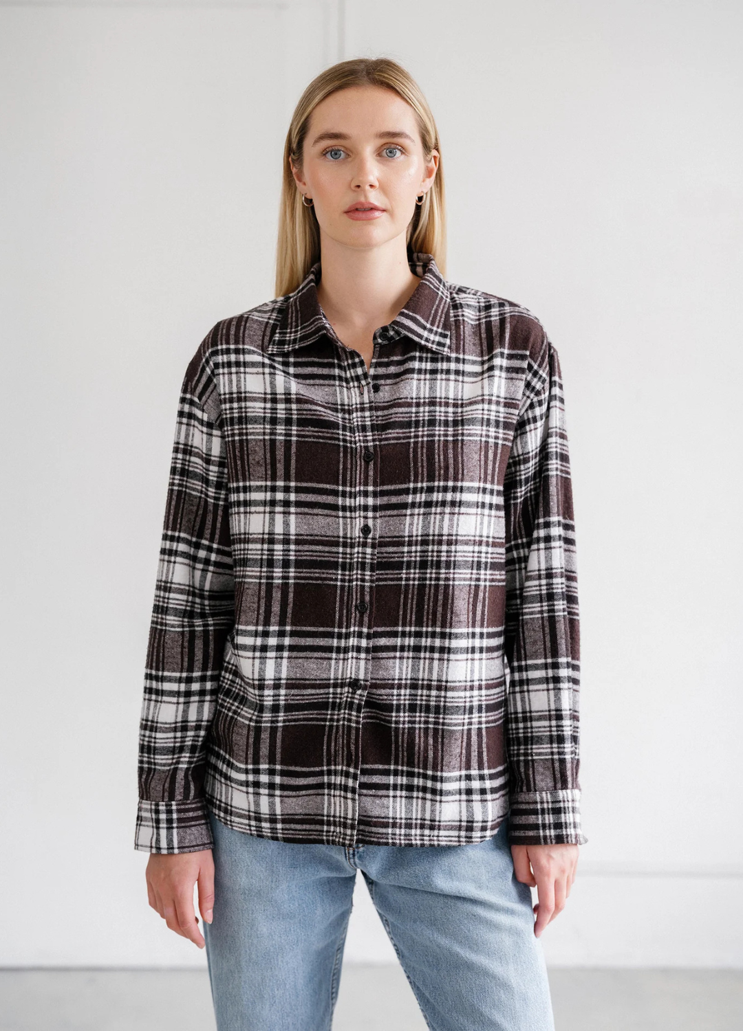 Plaid Button Up Flannel Shirt