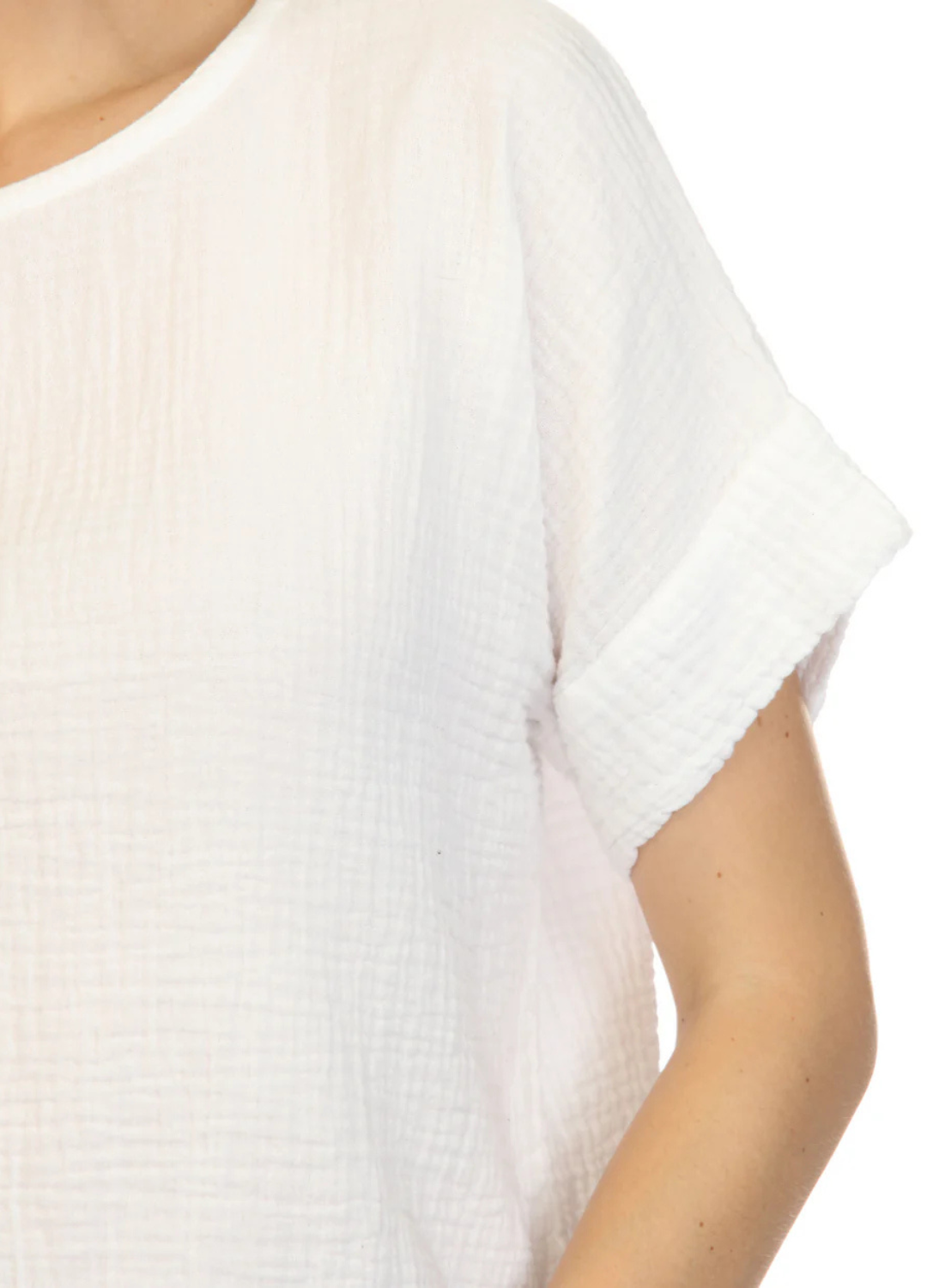 The Boxy Tee in Cotton Gauze