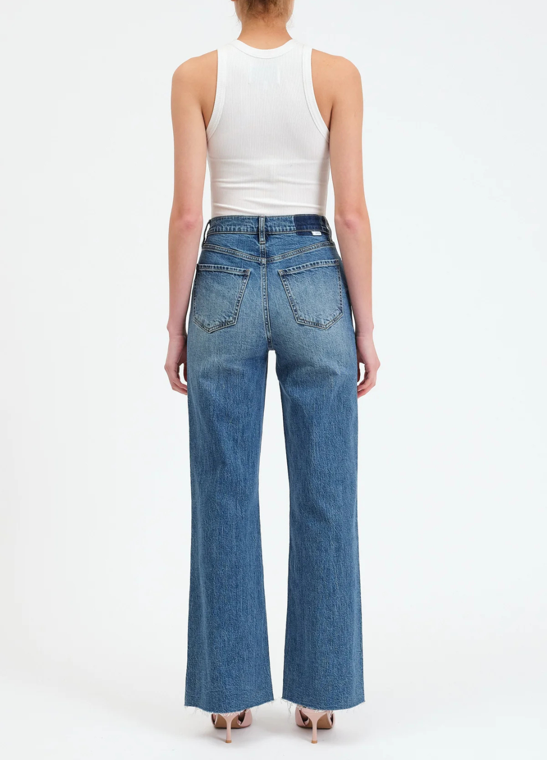 Far Out High Rise Wide Leg Jean in Stunner