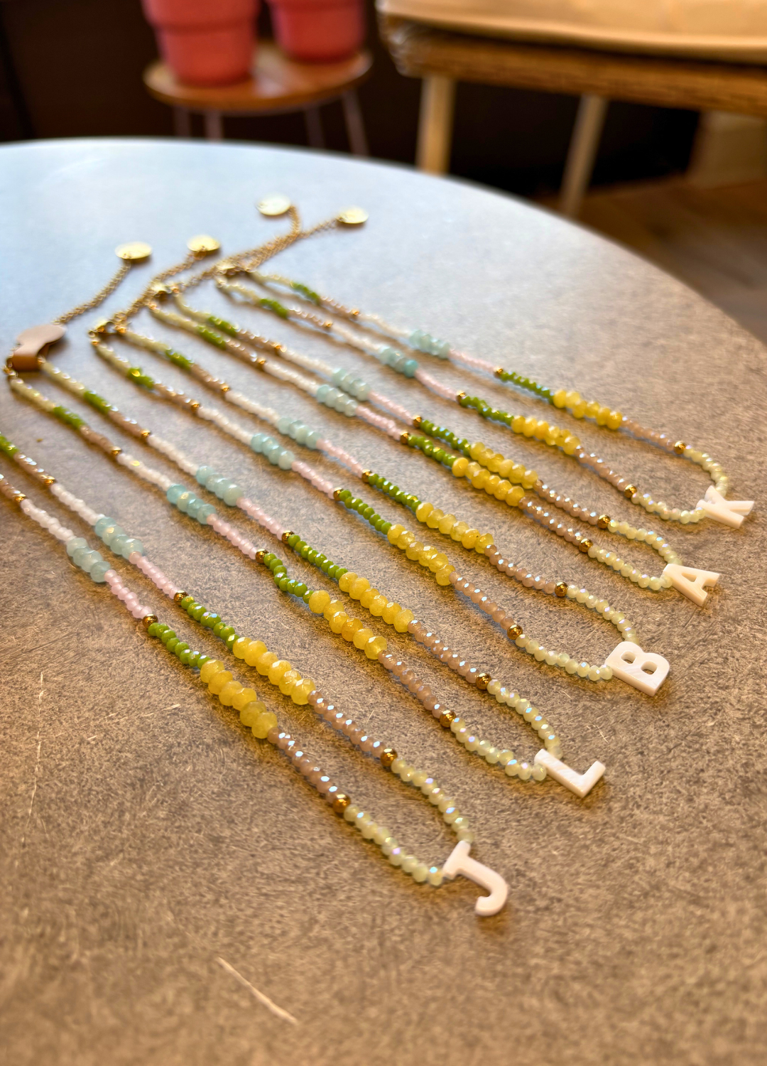 Beaded Initial Necklace