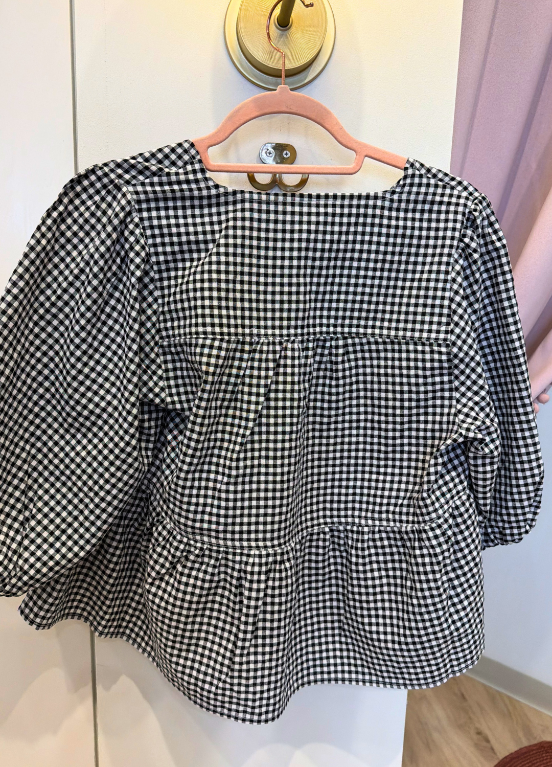 Ferlita Black Gingham Top