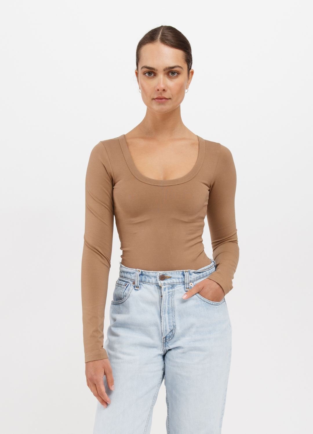 Long Sleeve Scoop Neck Tee