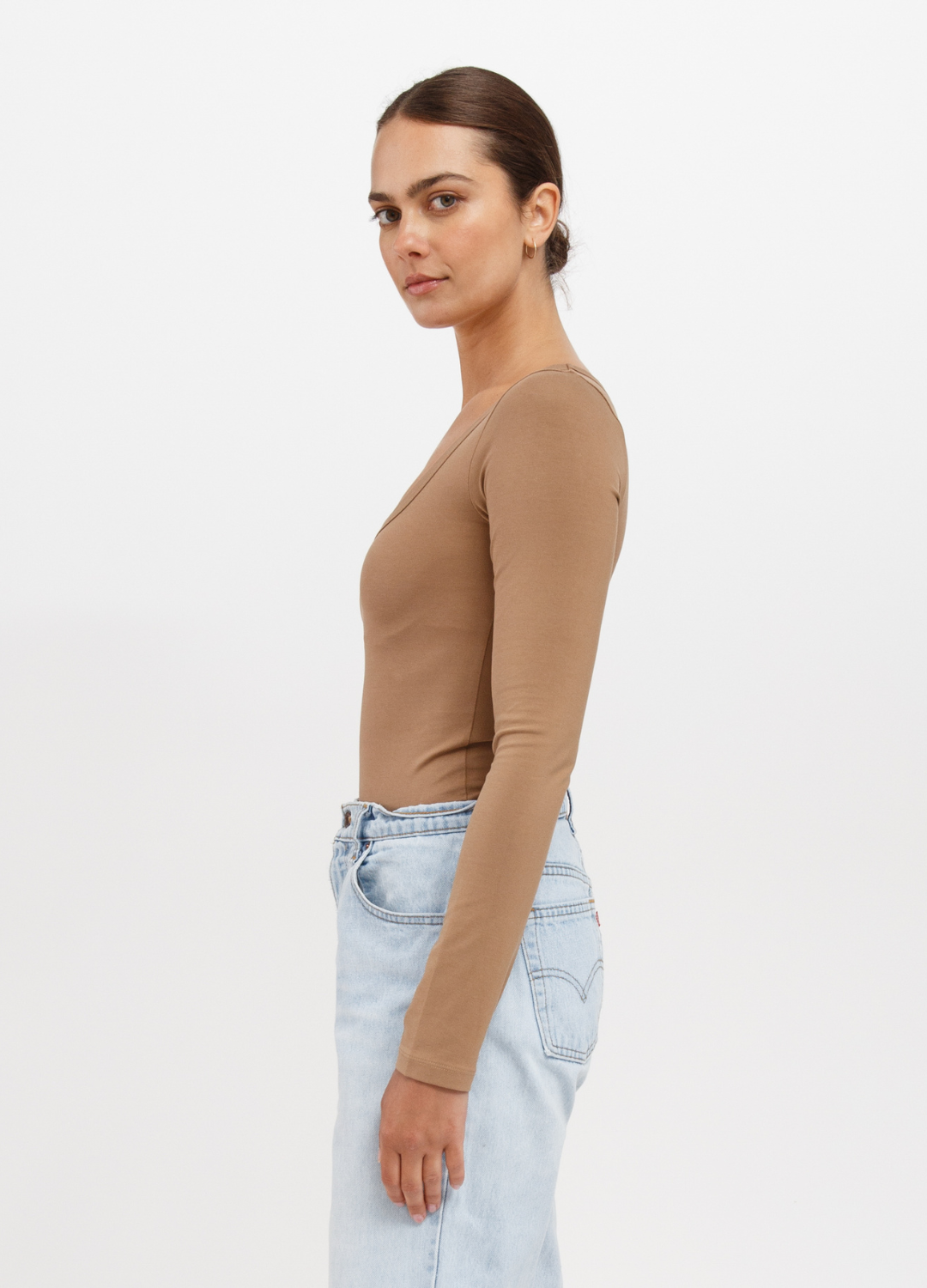 Long Sleeve Scoop Neck Tee