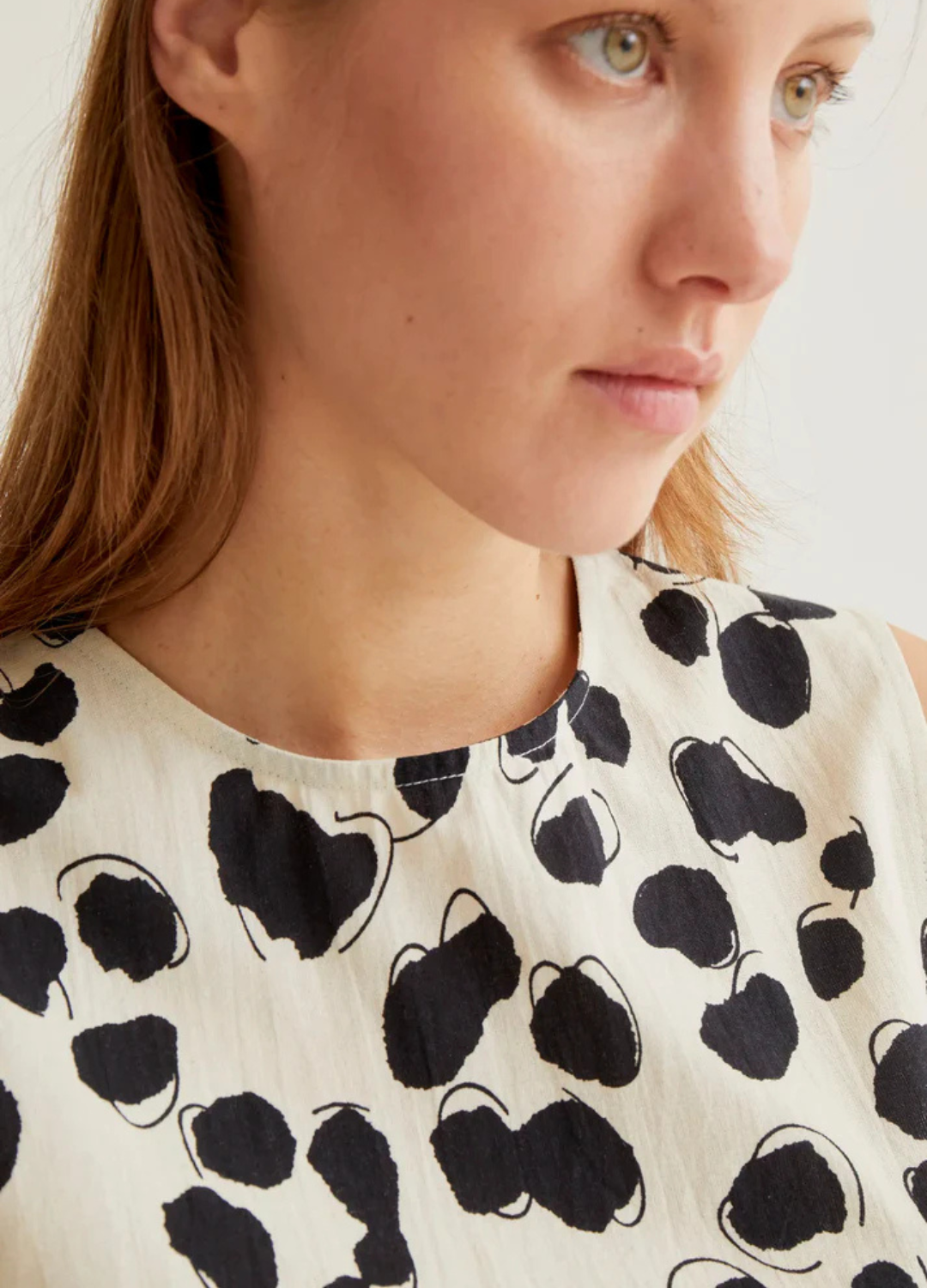 Dalmatian Print Sleeveless Top