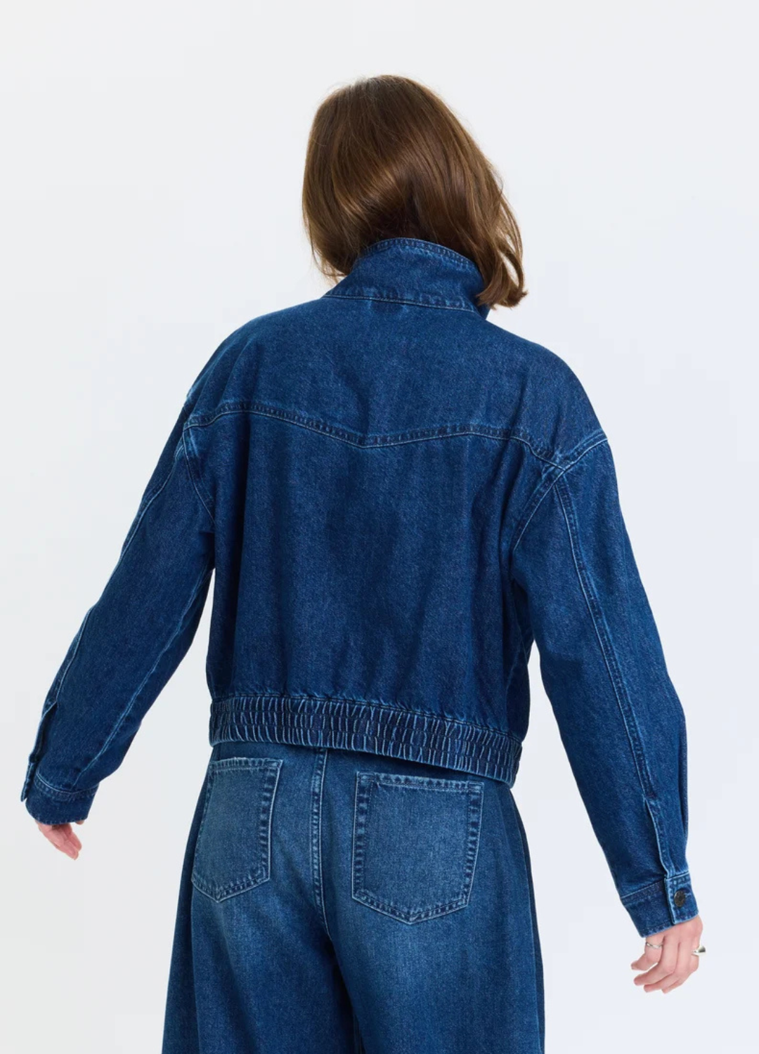 Phantom Funnel Neck Denim Jacket