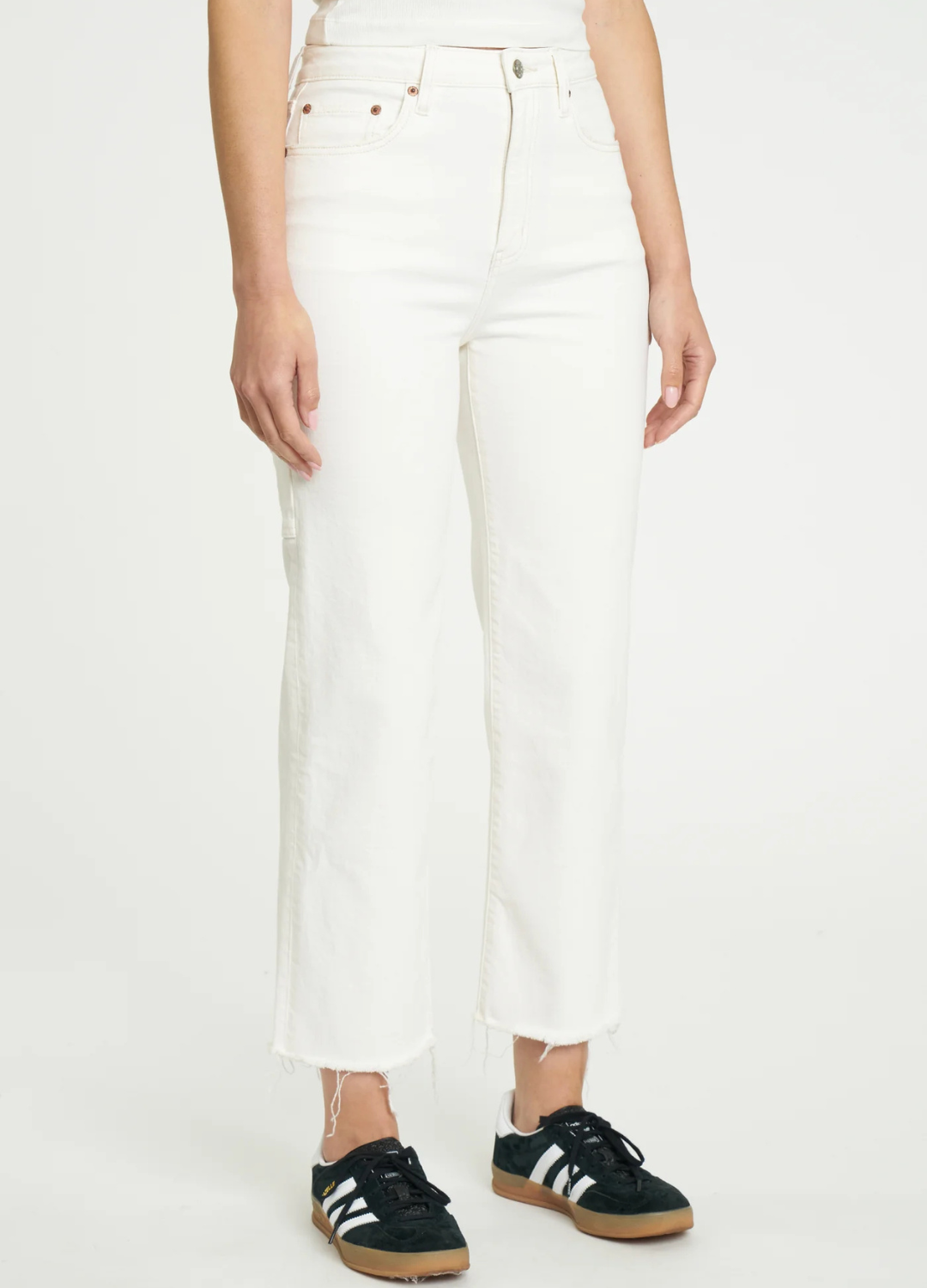 Sundaze High Rise Straight Leg Utility Crop Jean