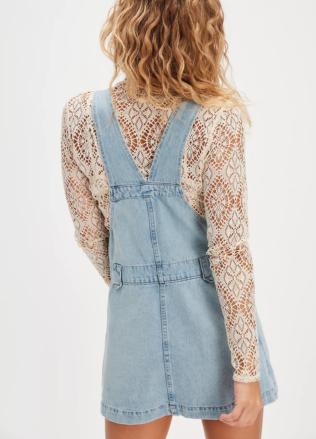 We The Free Edie Denim Skirtall Dress