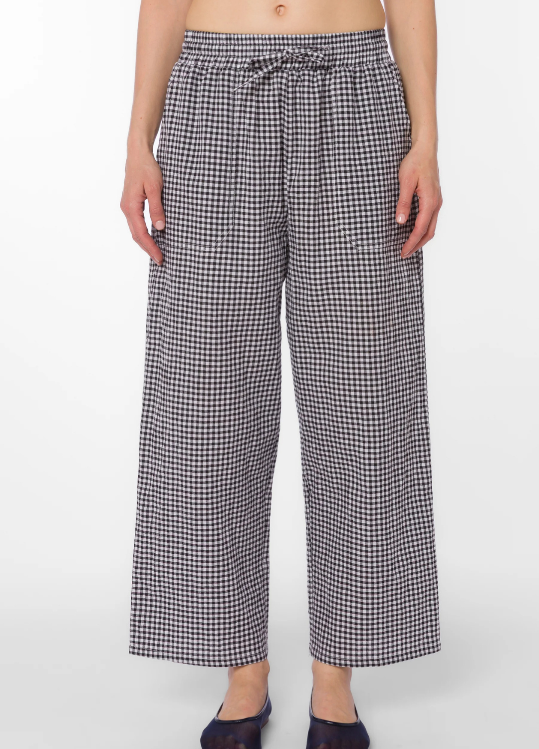 Allie Black Gingham Pants