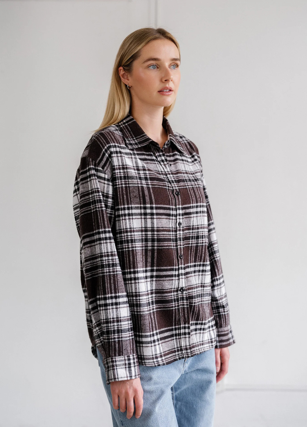 Plaid Button Up Flannel Shirt