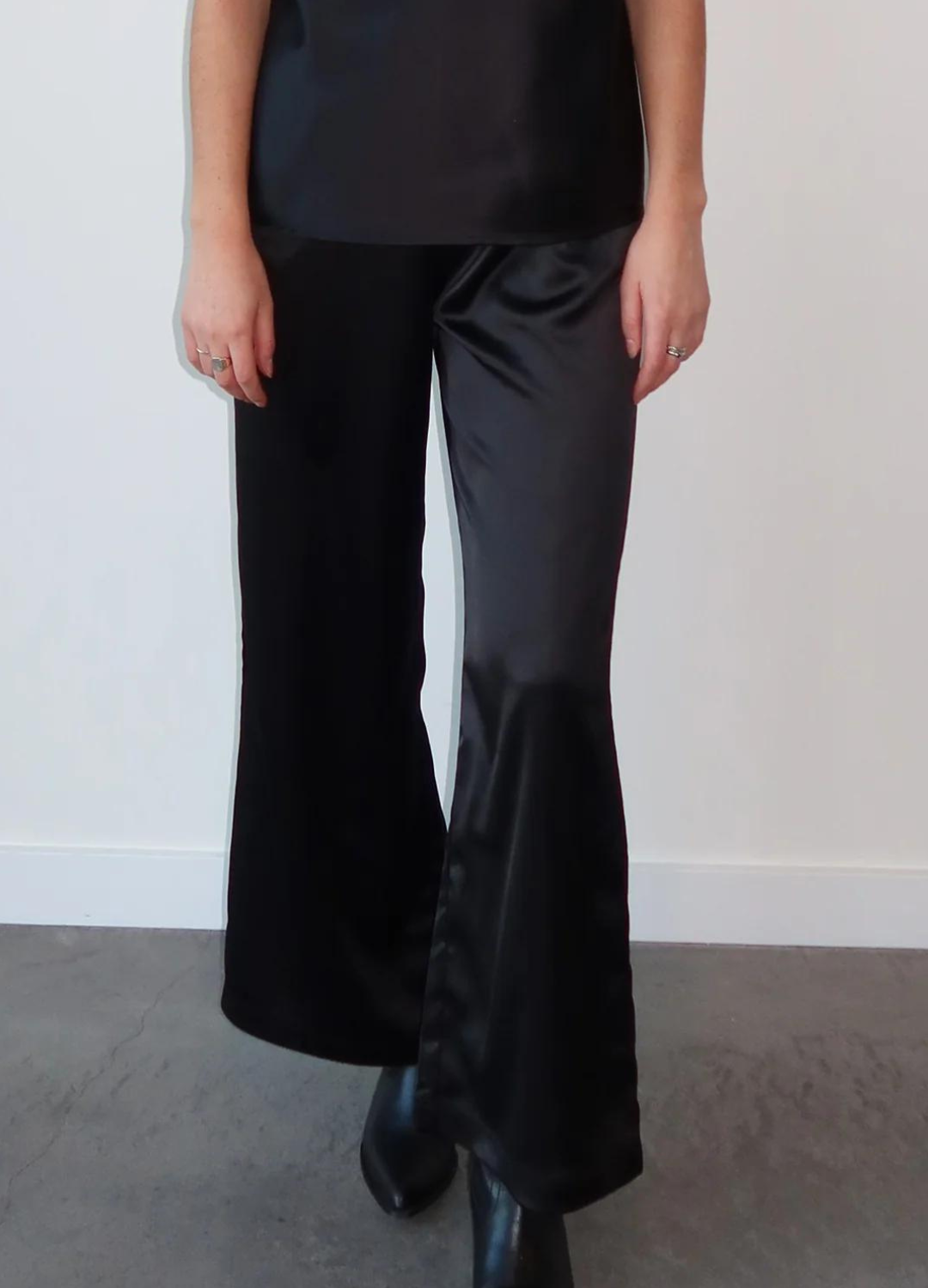 The Stevie Satin Straight Leg Pant