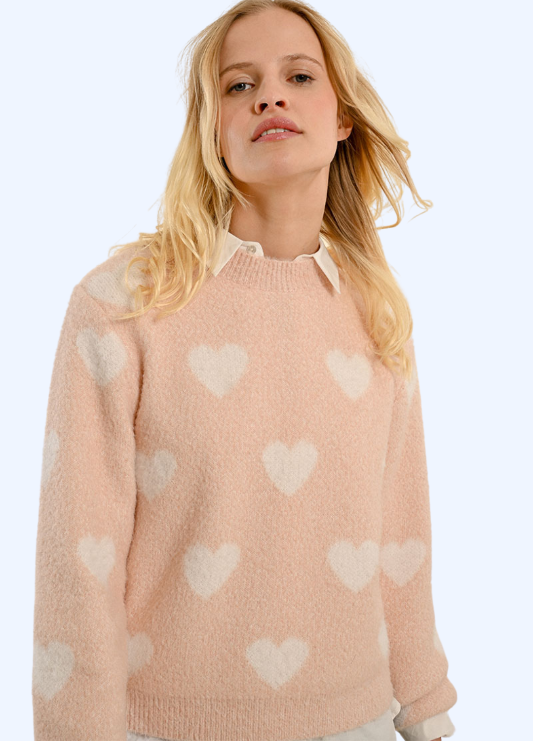 Heart Print Sweater