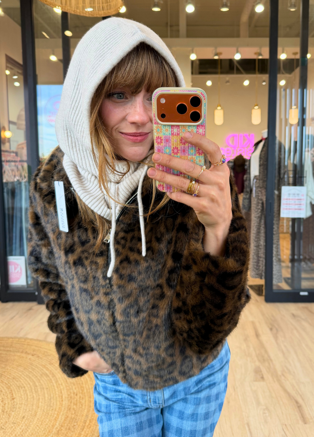 Jackie Ribbed Knit Hood