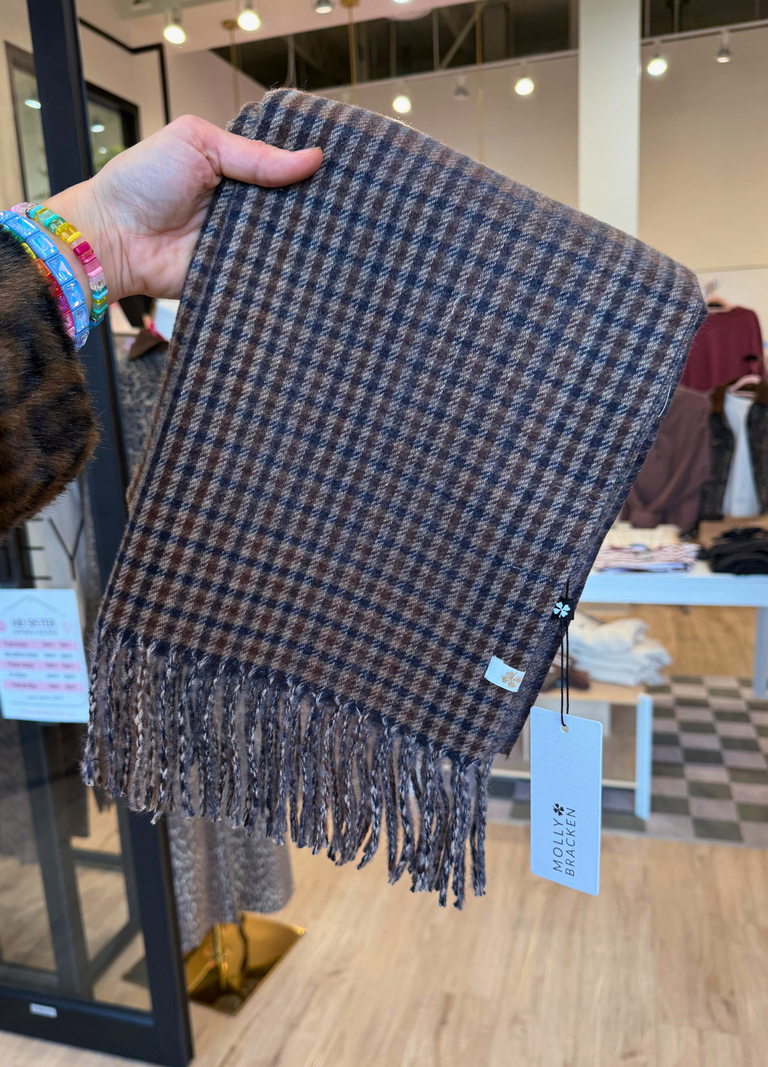Gabby Plaid Long Scarf