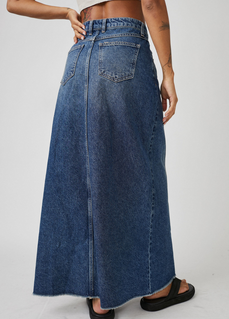 Come As You Are Denim Maxi Skirt