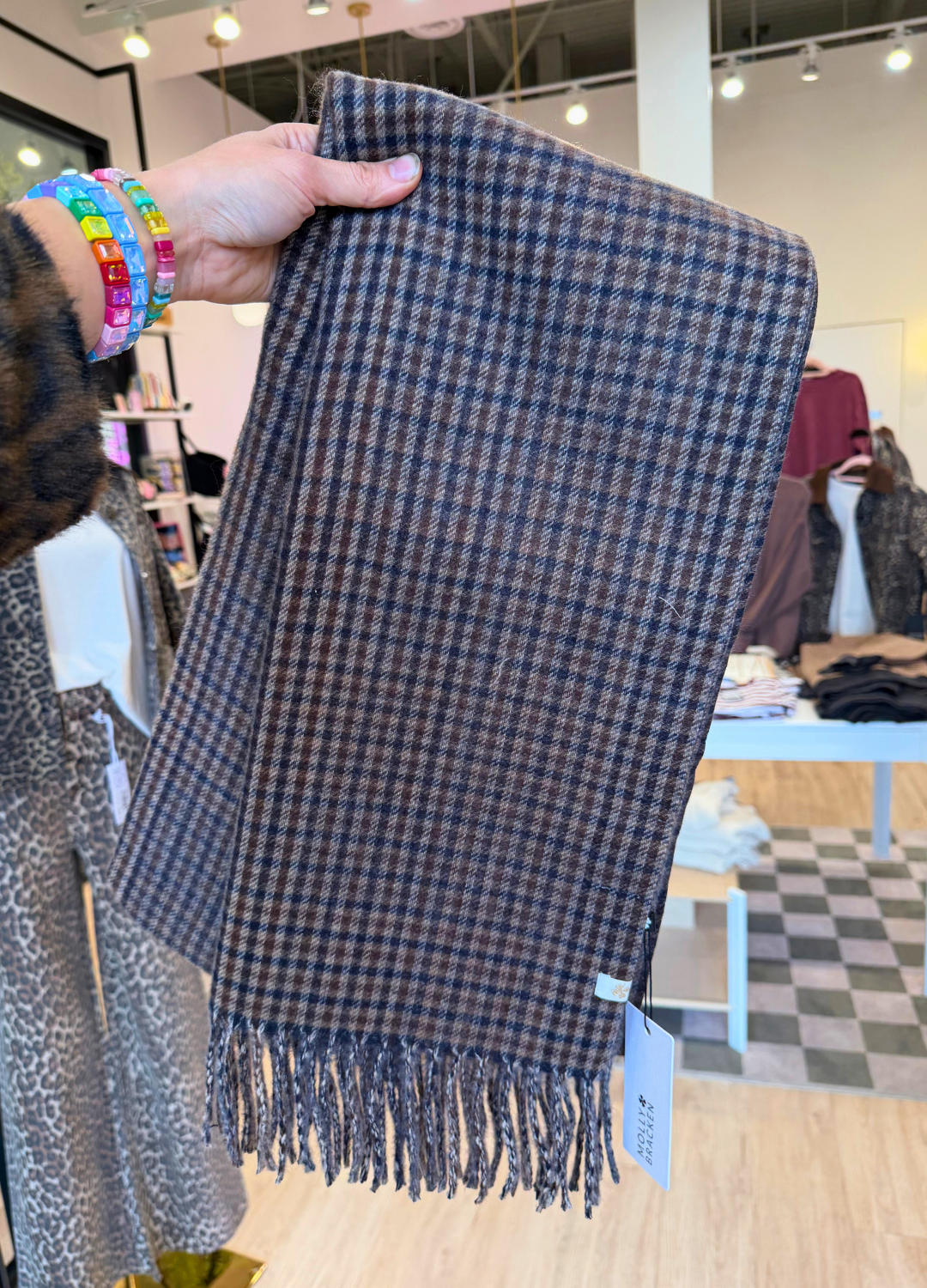 Gabby Plaid Long Scarf