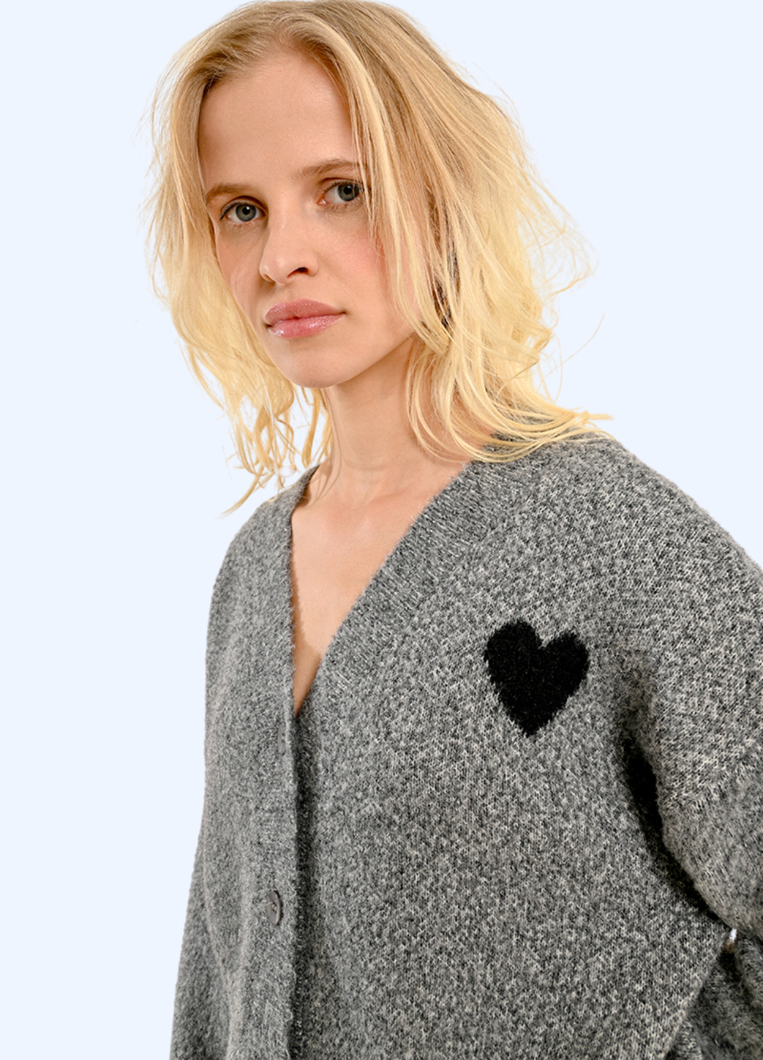 Heart Cardigan Sweater