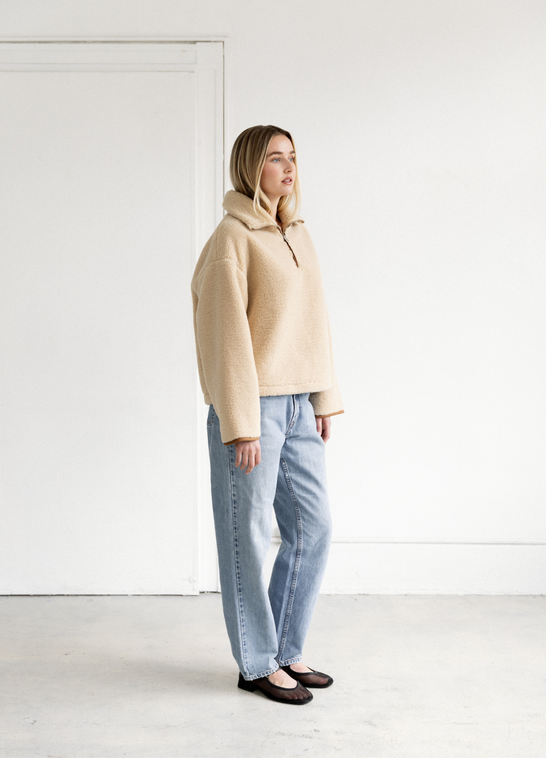 Half Zip Sherpa Jacket