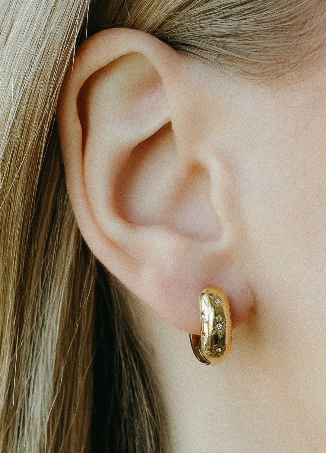 Nova Starburst Hoop Earrings