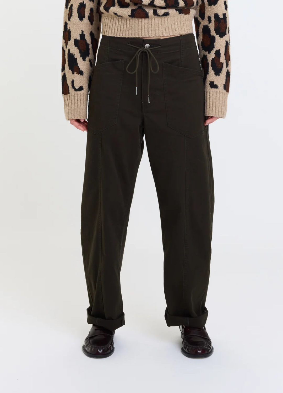 Villa Drawstring Barrel Leg Pants