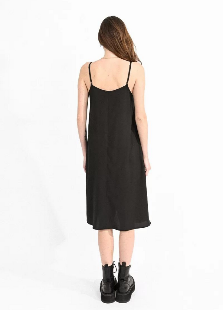 V-Neck Slip Dress // Black