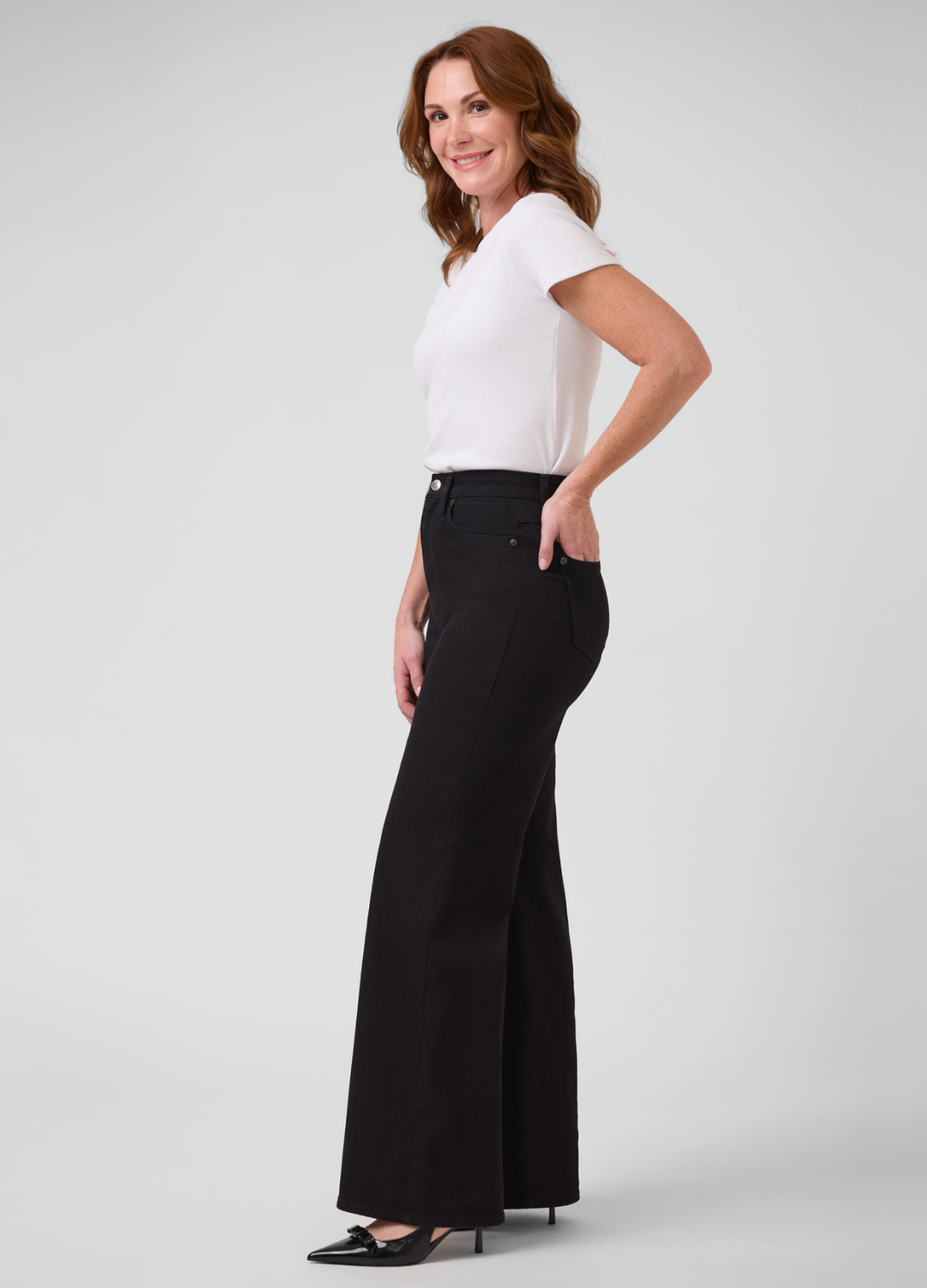 Lily Wide Leg Jeans in Black