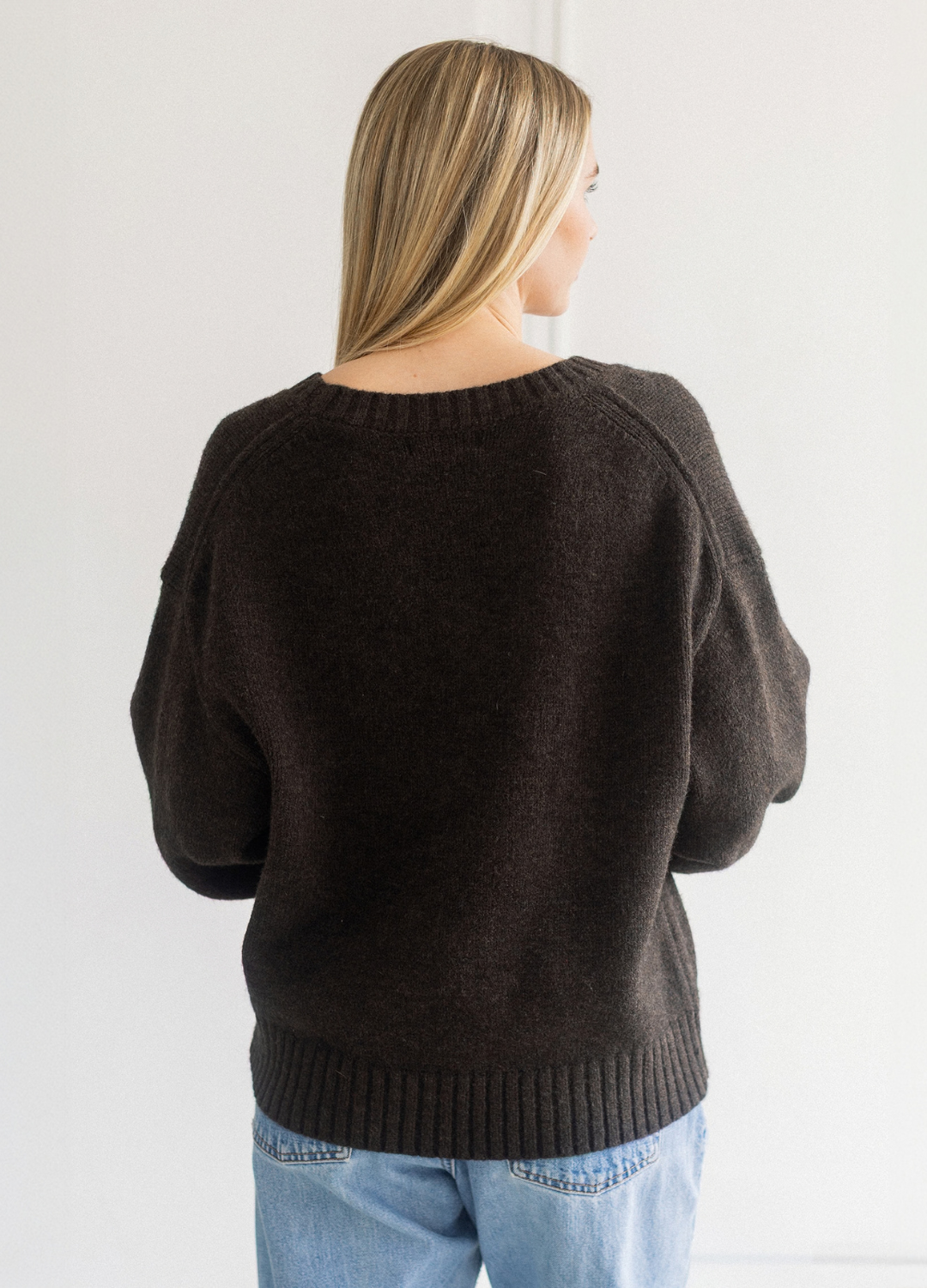 Knit V-Neck Sweater