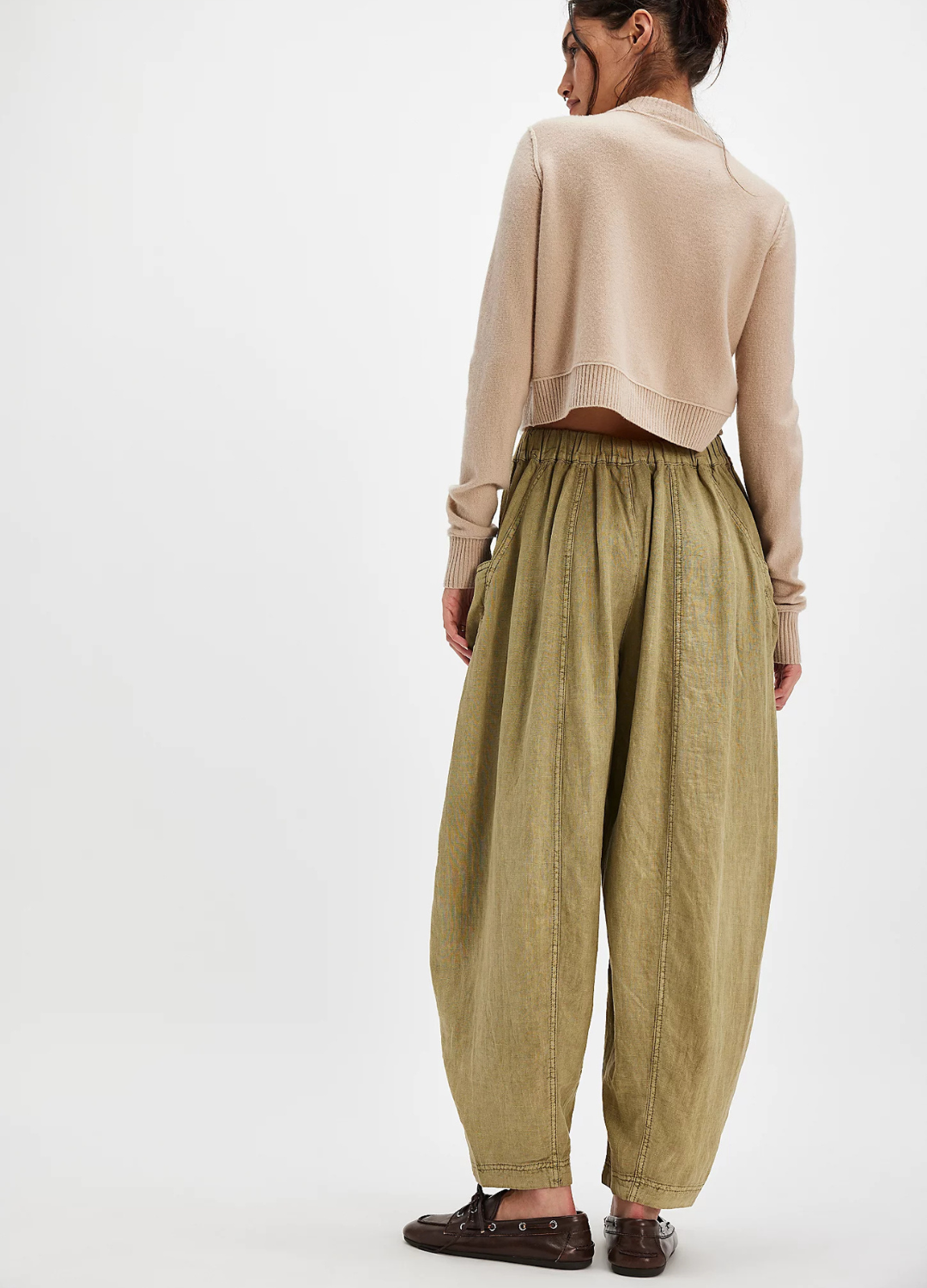 High Road Solid Pull-On Barrel Pants