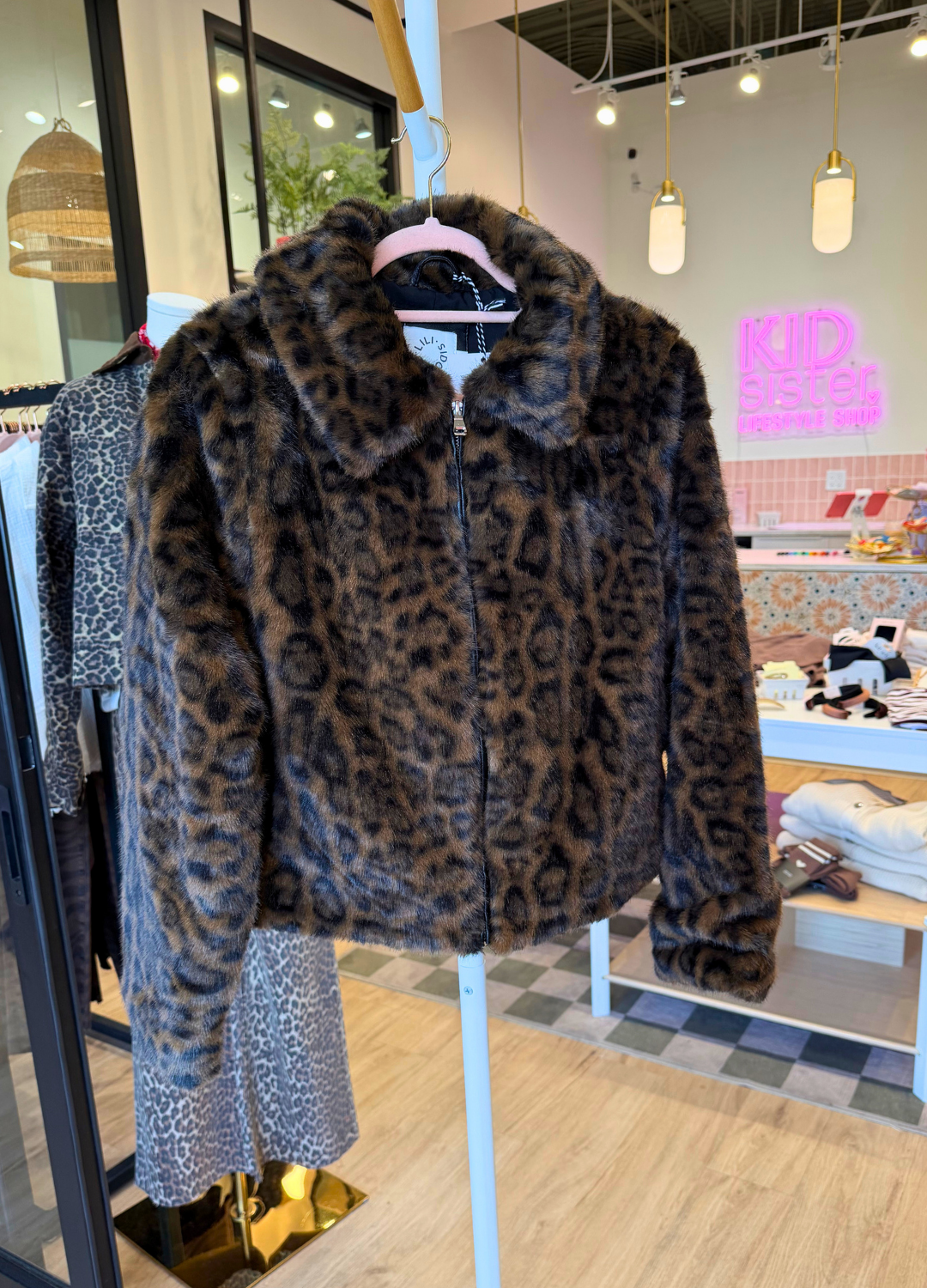 Leopard Faux Fur Coat