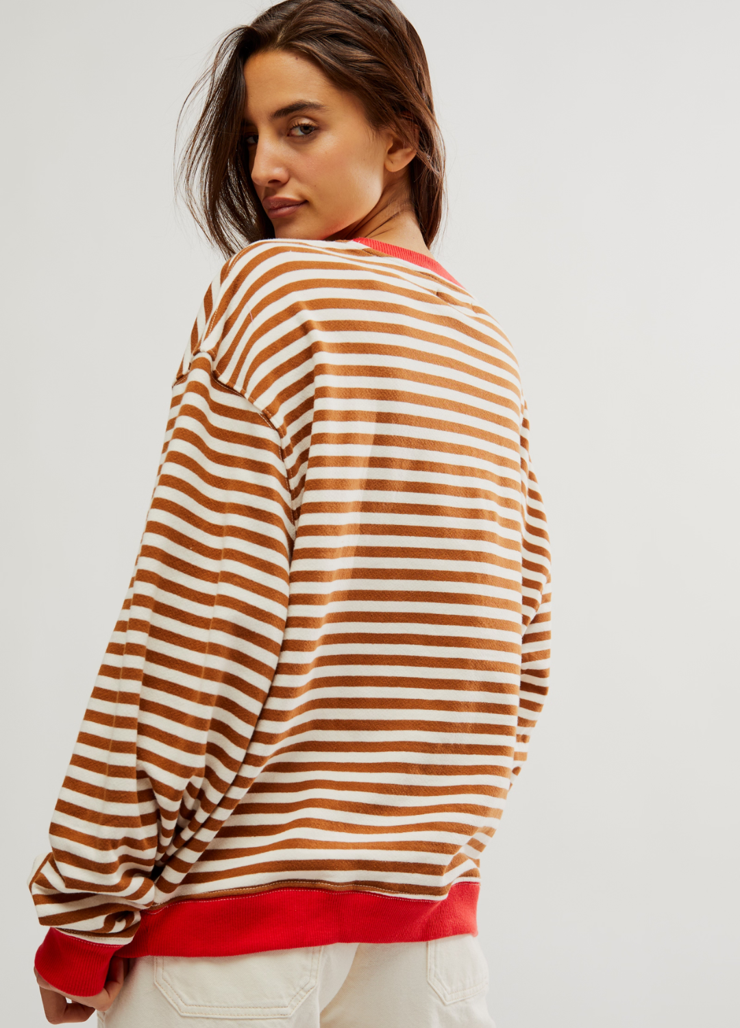 Classic Striped Oversized Crewneck