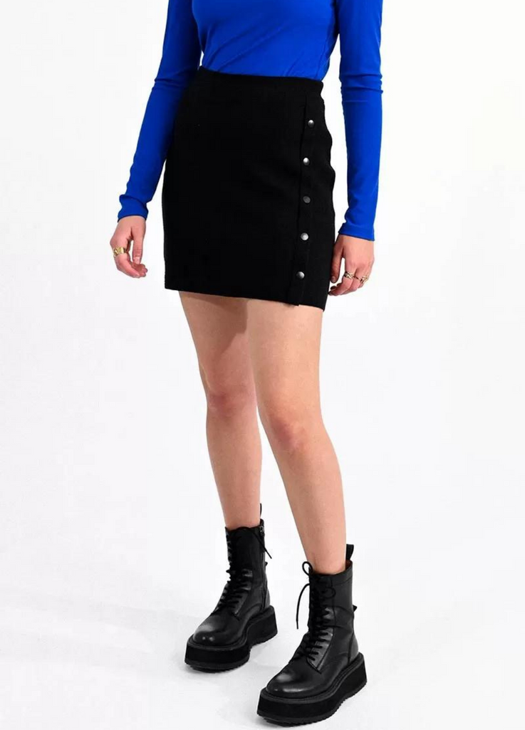 Knitted Mini Skirt // Black