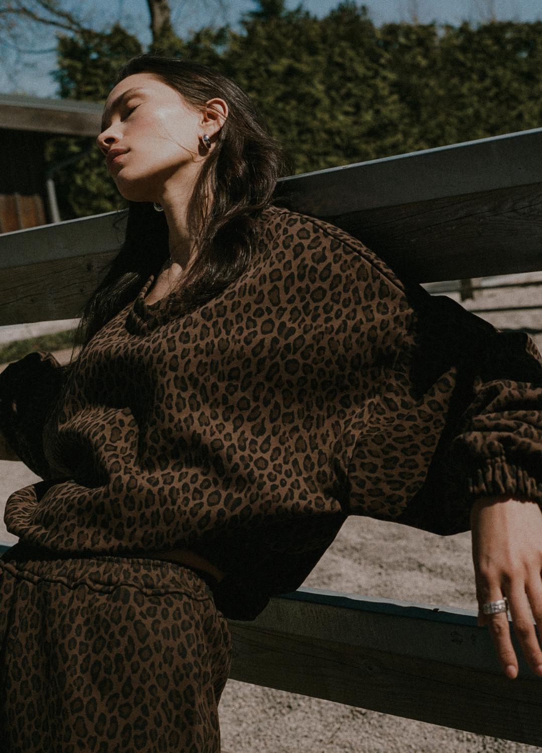 Leopard High V Oversized Sweater