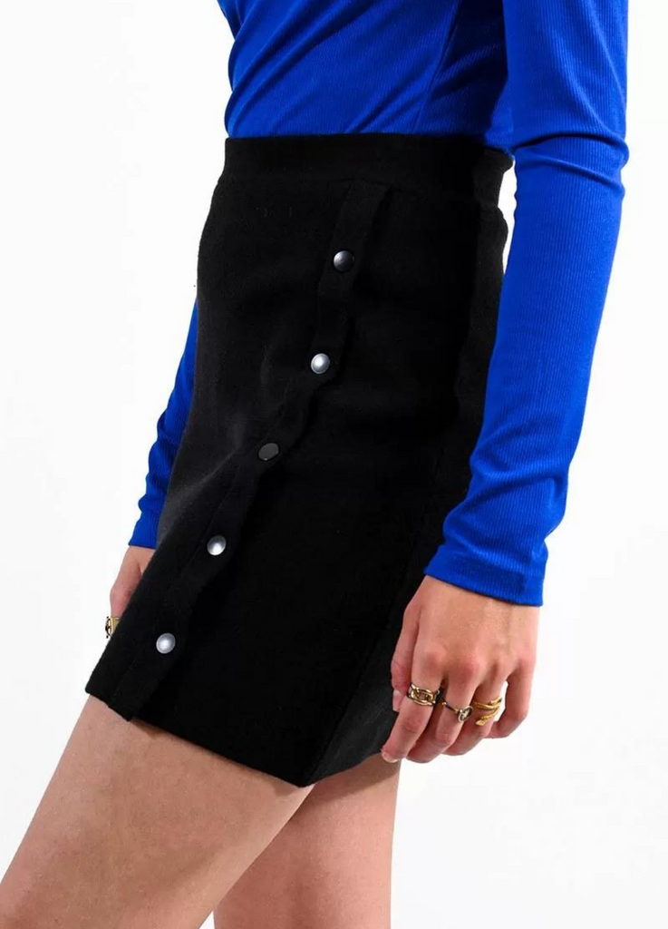 Knitted Mini Skirt // Black